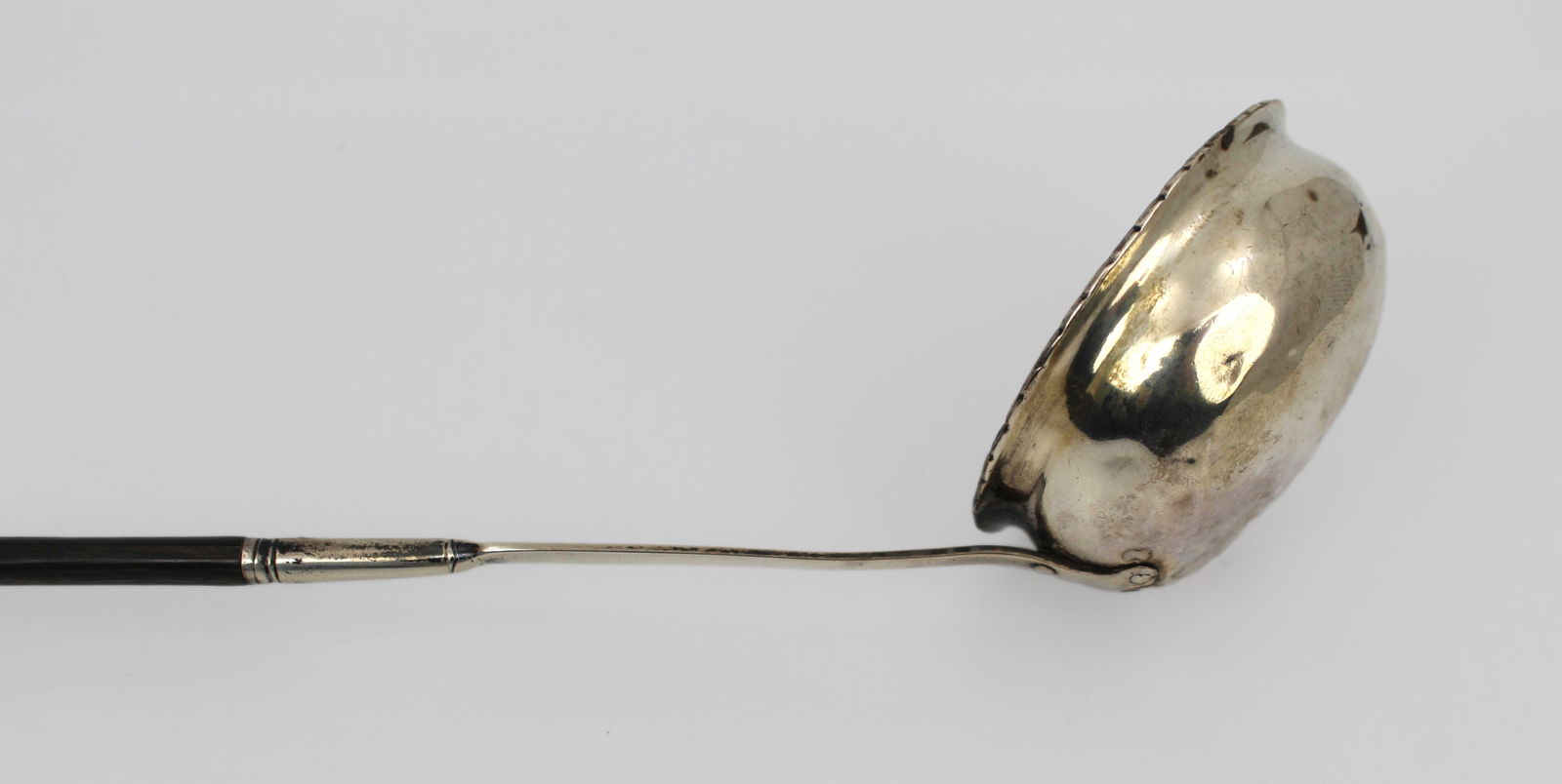 Antique Solid Silver & Macassar Ebony Punch / Toddy Ladle – Early 19th Century - 5