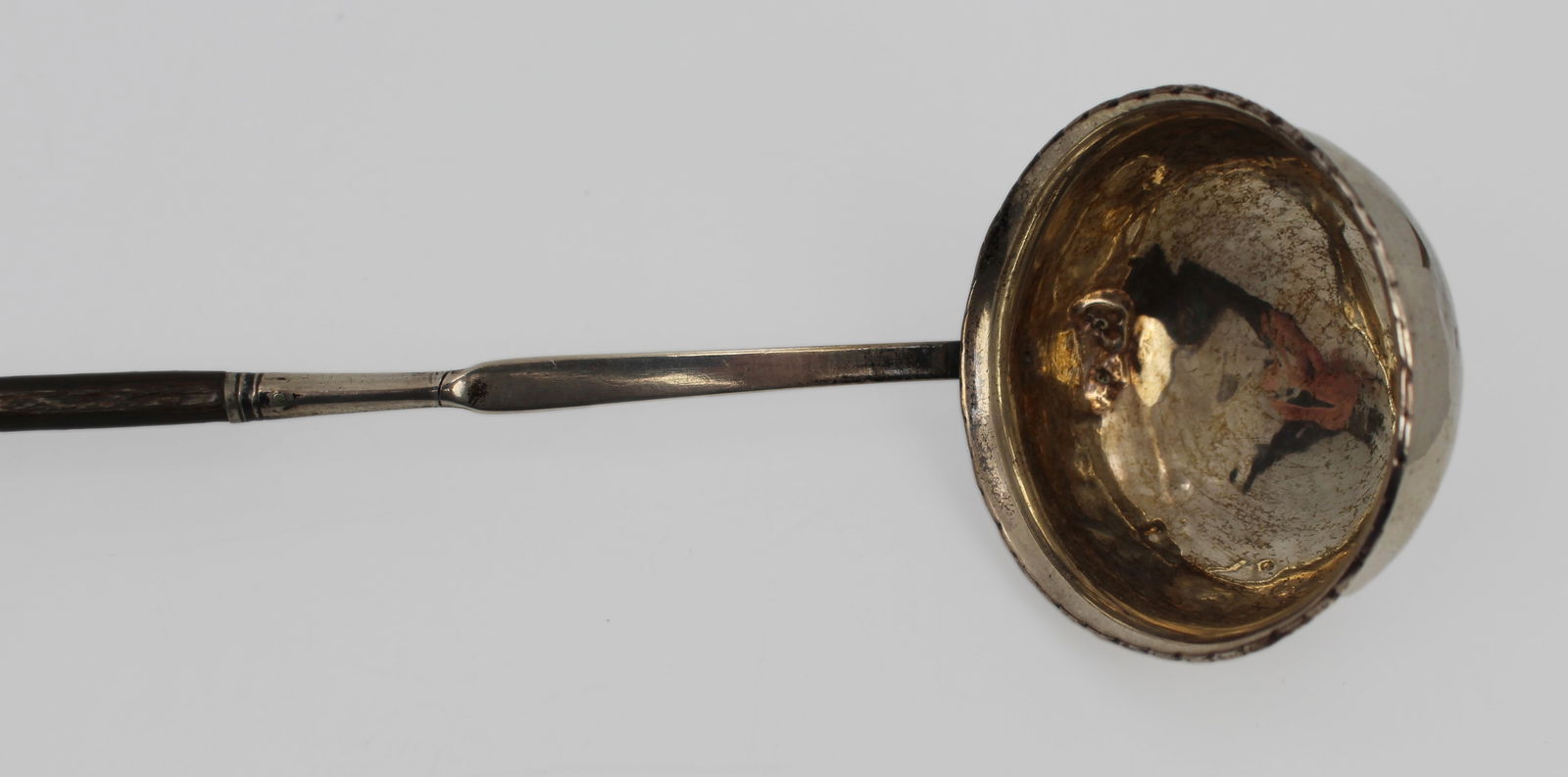 Antique Solid Silver & Macassar Ebony Punch / Toddy Ladle – Early 19th Century - 6