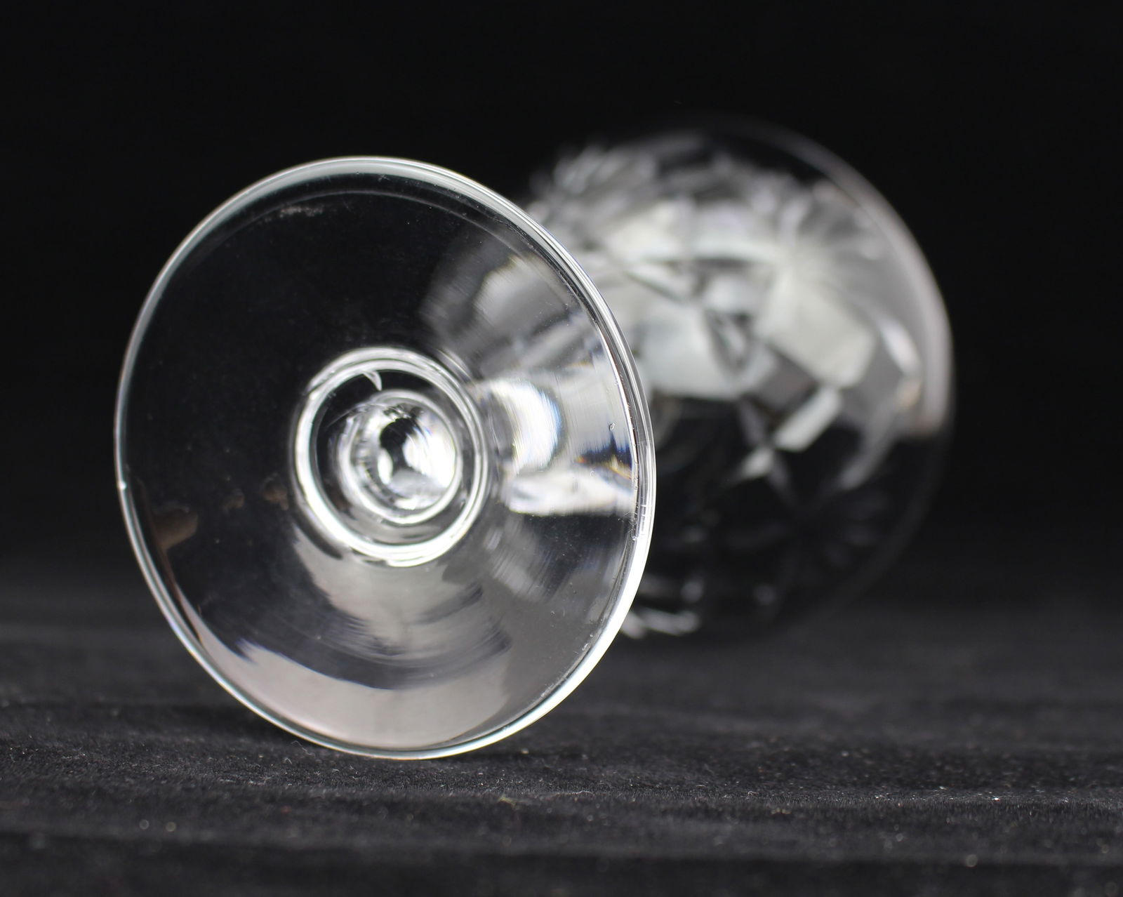 Set of 6 Vintage Mid Century English Cut Crystal Champagne Saucers - 5