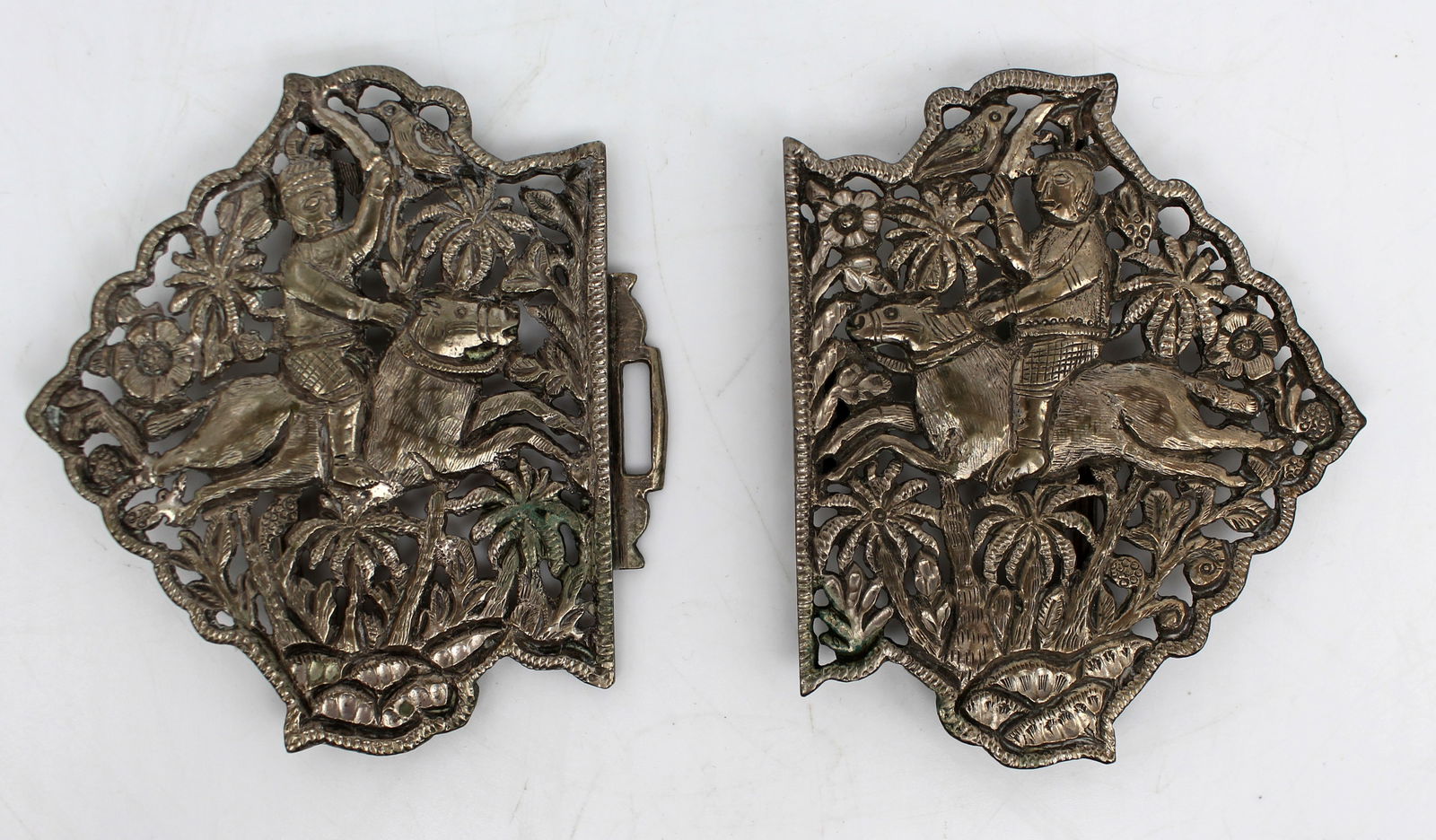 Antique Anglo-Indian Silver Belt Buckle c.1900 - 2