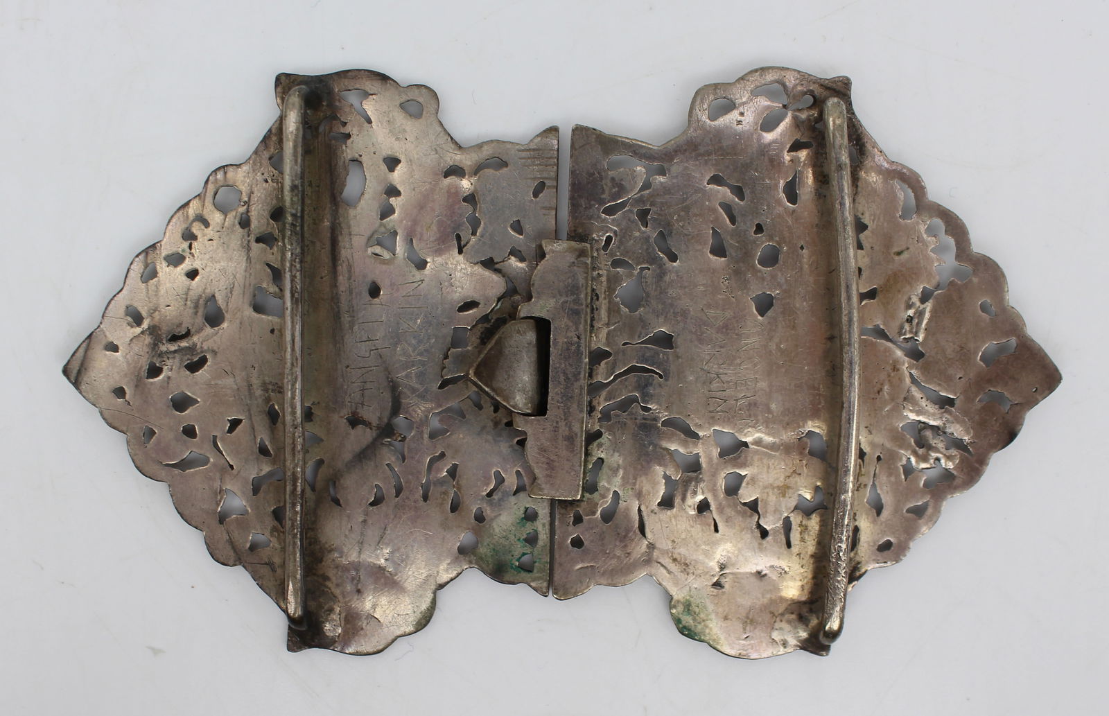 Antique Anglo-Indian Silver Belt Buckle c.1900 - 3