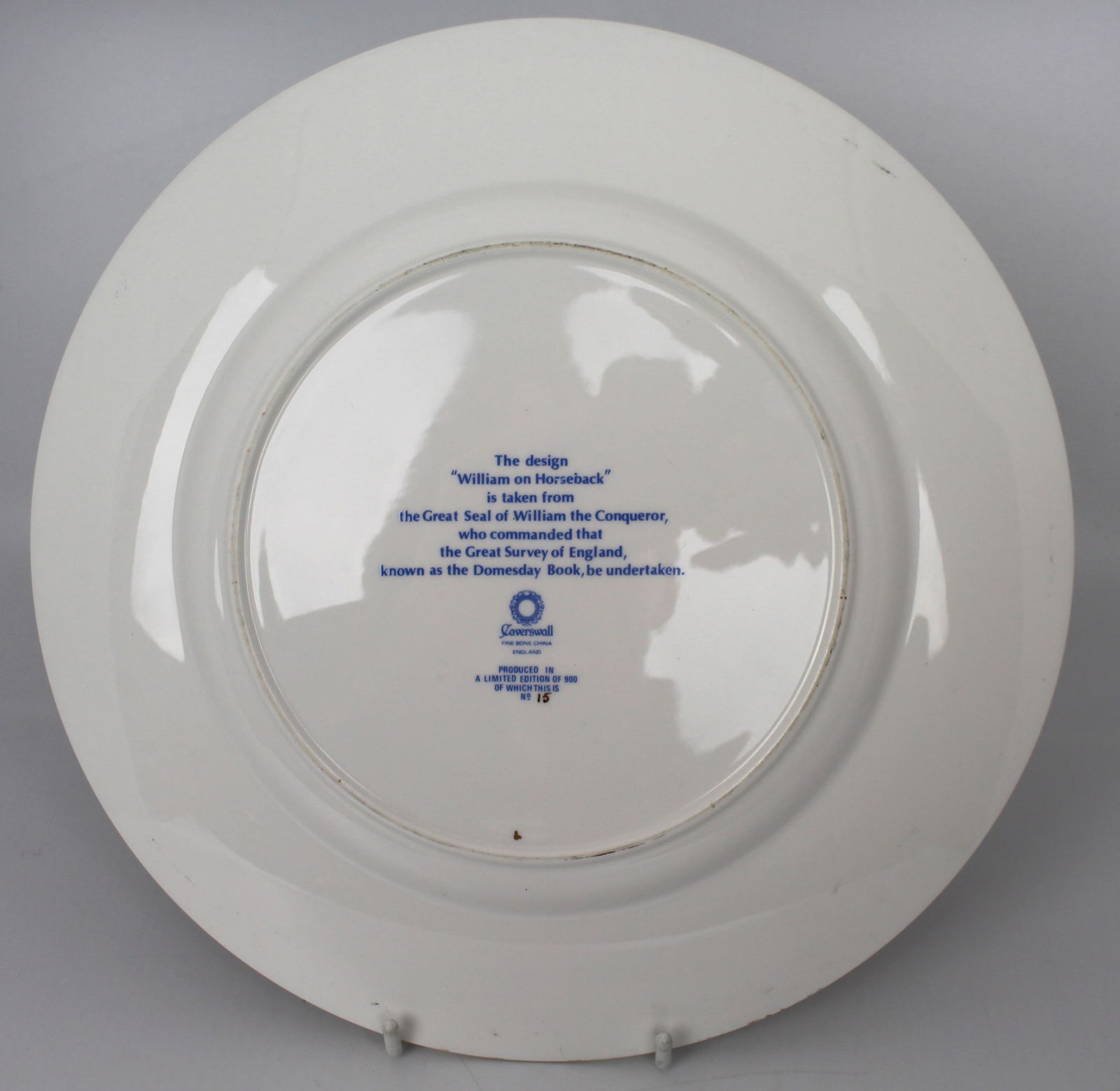 Caverswall Limited Edition ""Domesday"" Plate Cobalt Blue & Gilded - 3