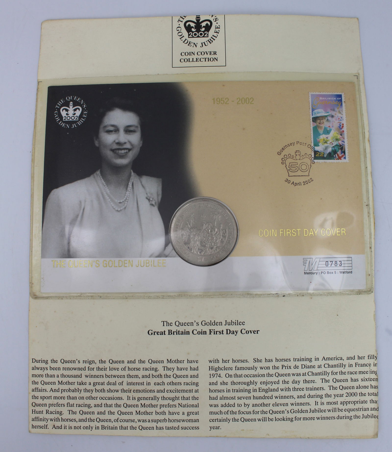 Set of 3 The Queen's Golden Jubilee Coins: Title: Set of 3 The Queen's Golden Jubilee Coins Description: Set of 3 The Queen's Golden Jubilee Coins 1. British Virgin Islands One Dollar Coin First Day Cover 2. Guernsey & British