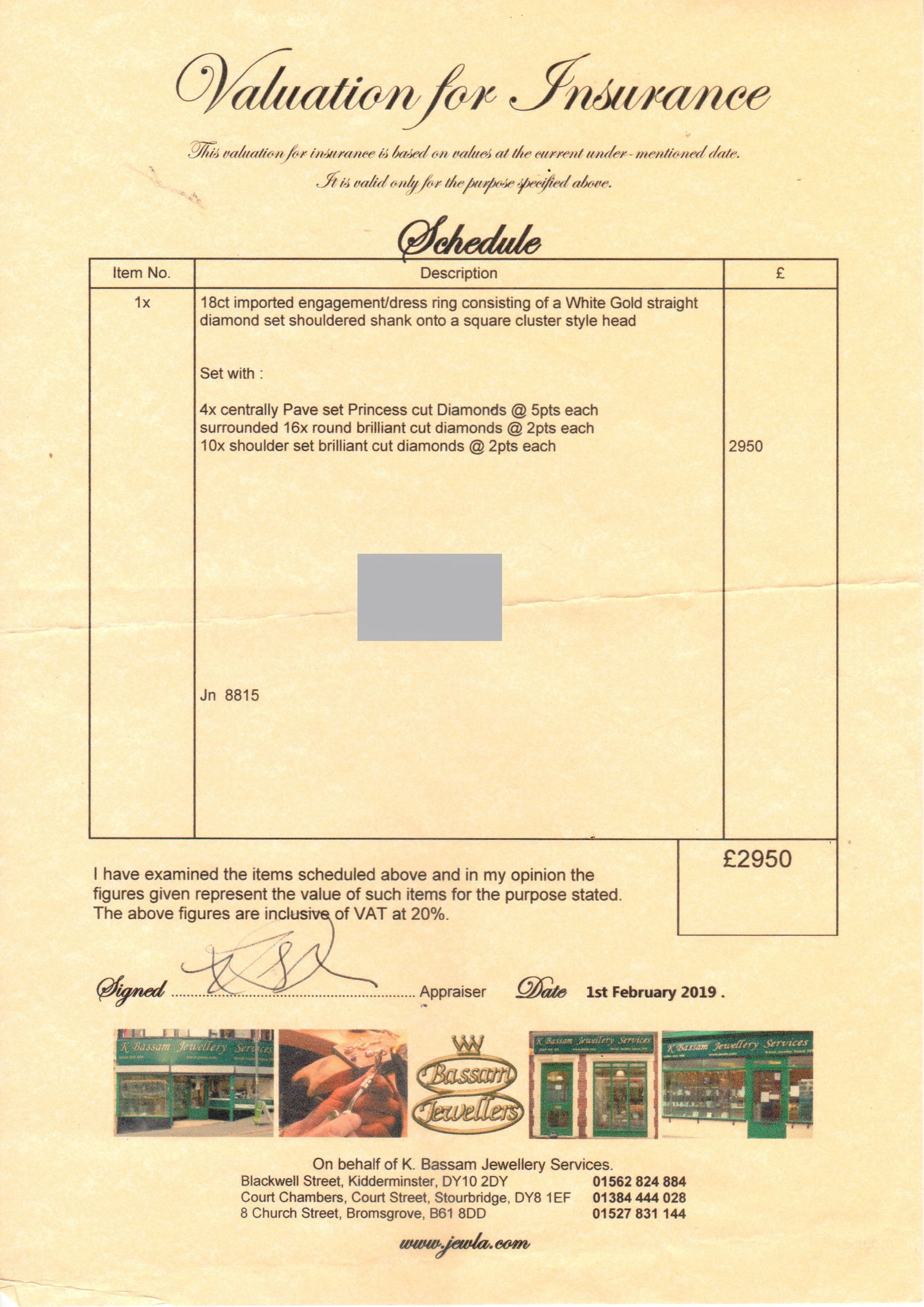 Diamond 18ct White Gold Ring 0.70 carat - 6