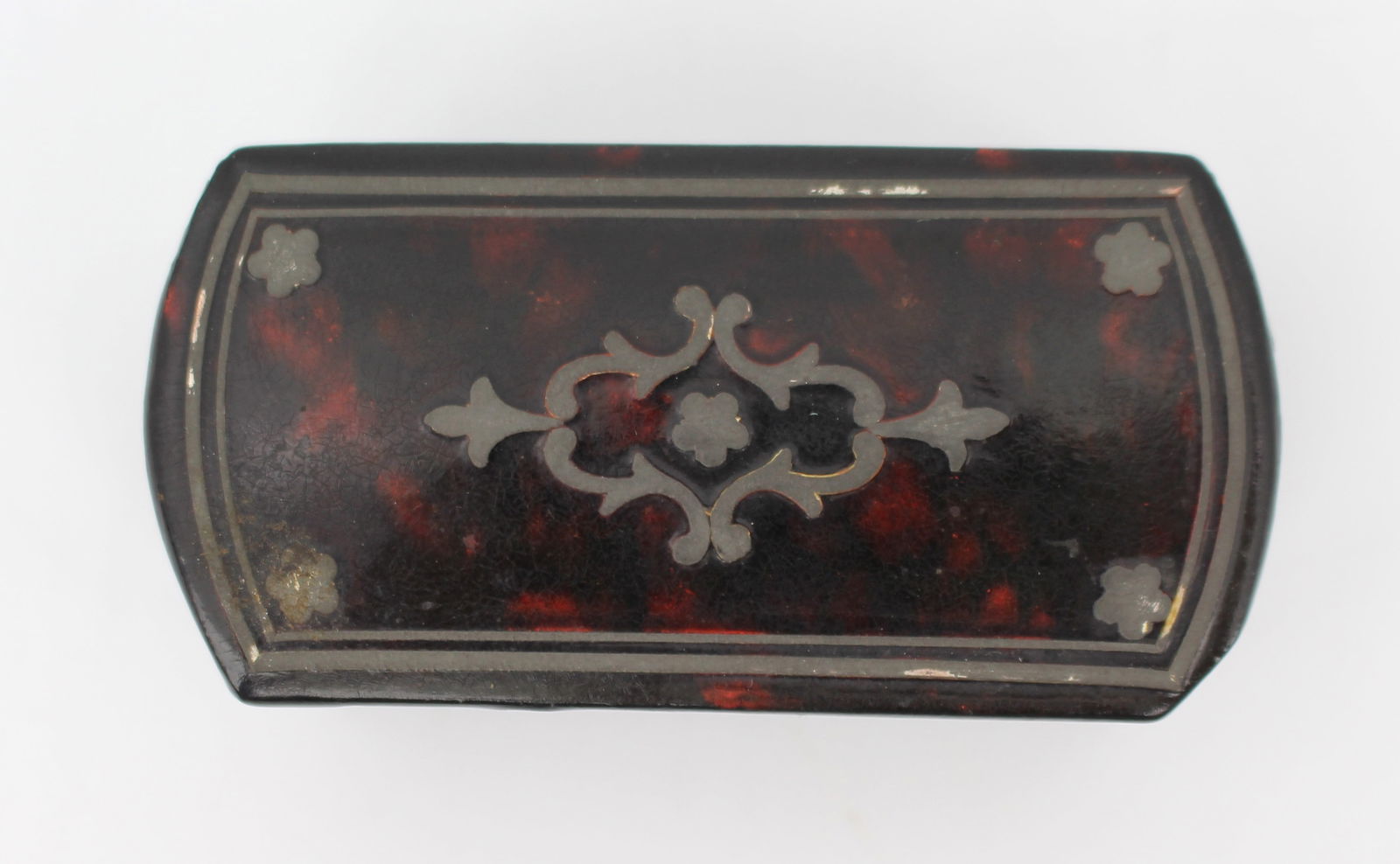 Early 19th Century Papier-Mâché Snuff Box with Silver Inlay, c.1820 - 2