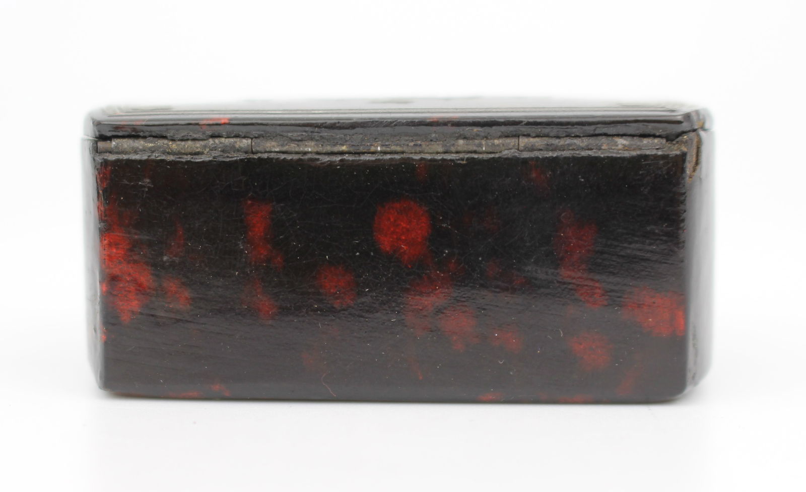 Early 19th Century Papier-Mâché Snuff Box with Silver Inlay, c.1820 - 5