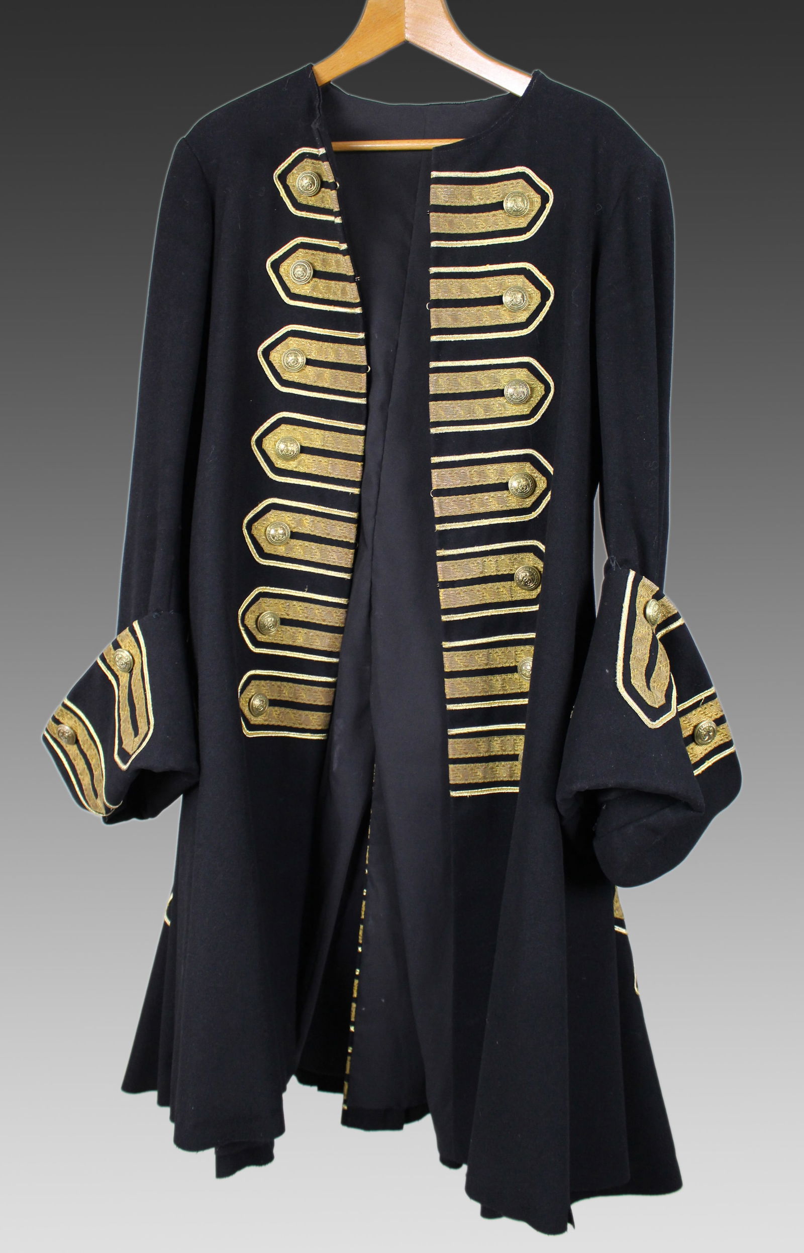 Decorative Vintage Ceremonial Wool Coat with Gold Braid Trim, 20th Century (1 of 11)