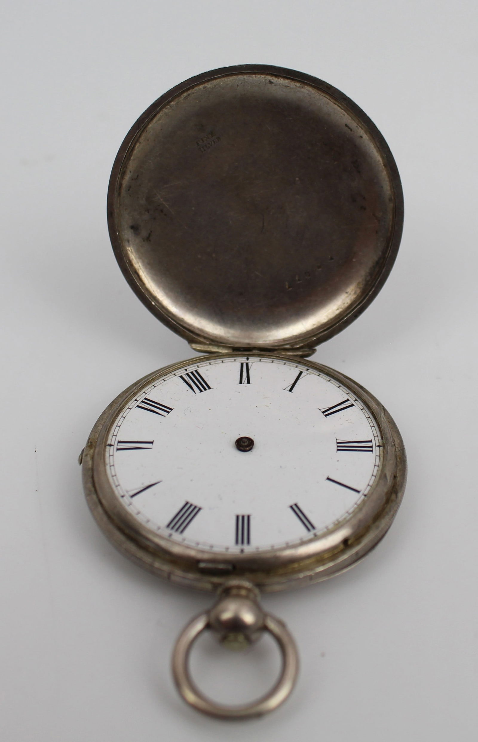 Antique Silver Pocket Watch – Key-Wind Open Face Case - 2