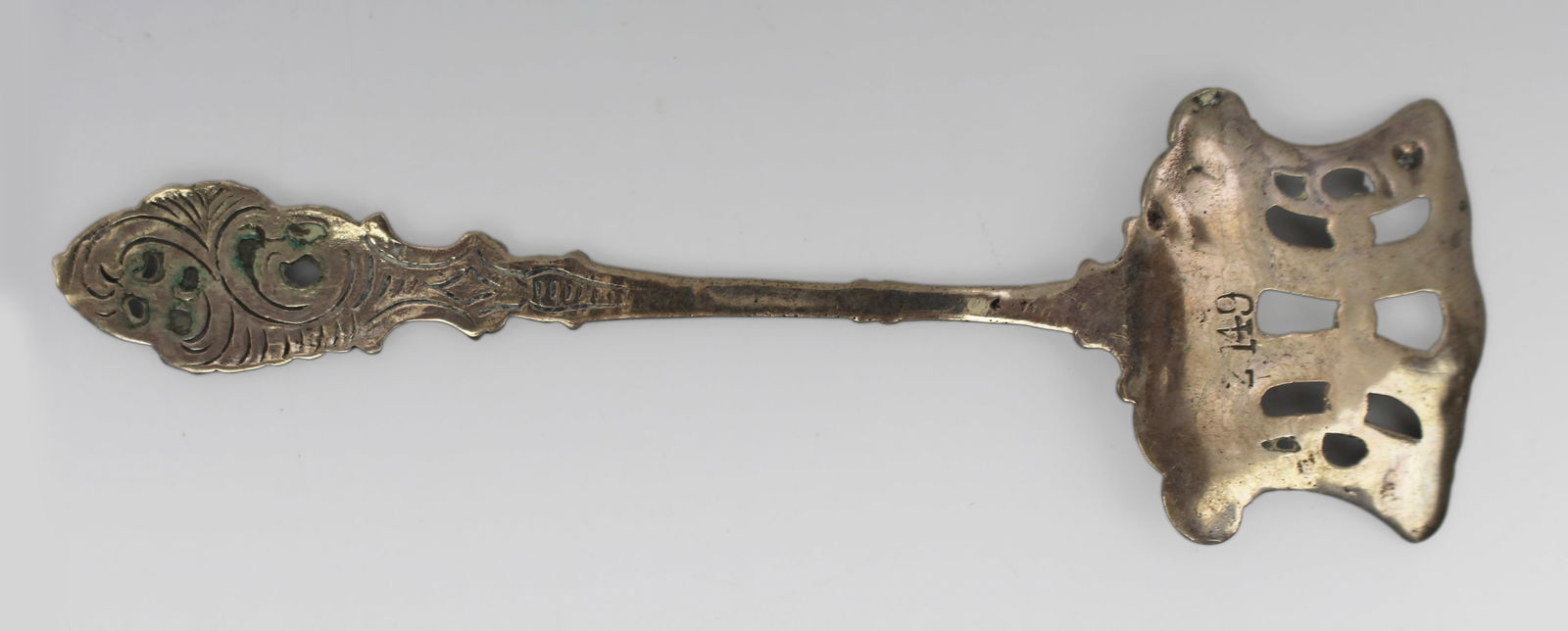 Antique Continental 830 Silver Pierced Pastry Server c.1890 - 5