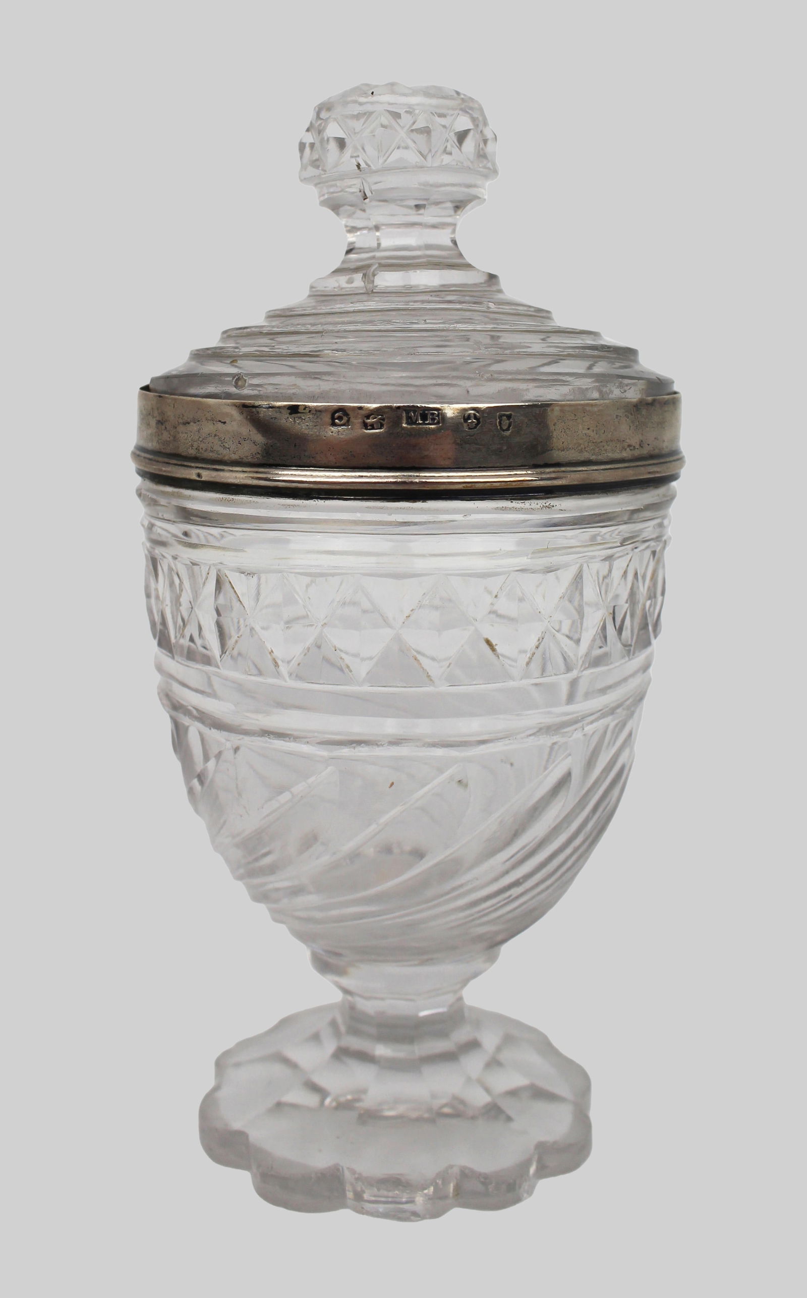 Antique Crystal & Silver Small Decorative Vase (1 of 5)