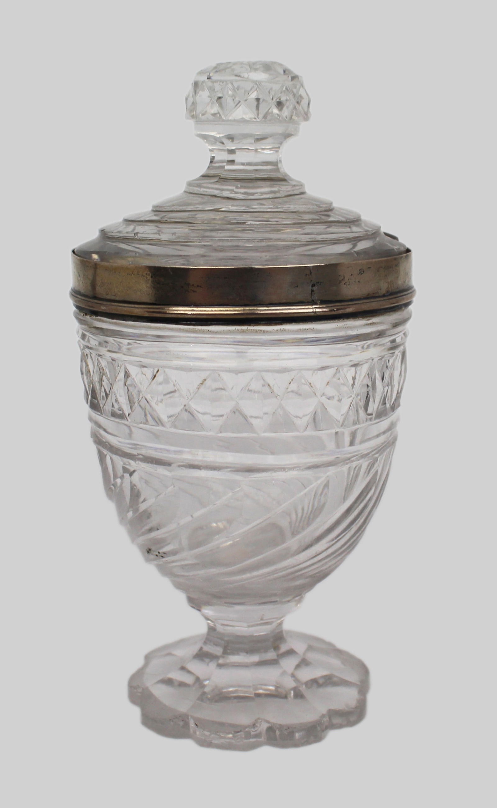 Antique Crystal & Silver Small Decorative Vase - 2