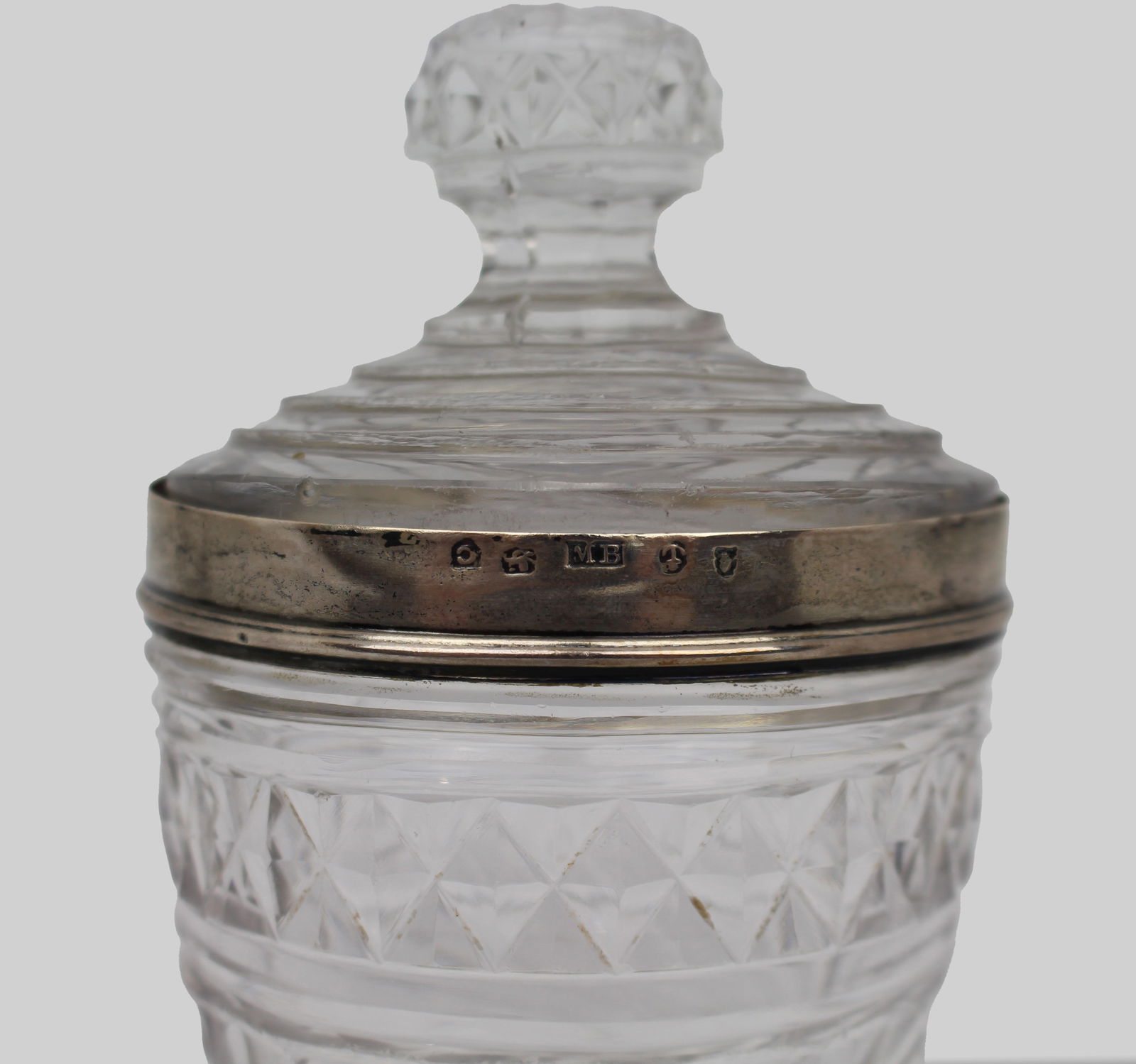 Antique Crystal & Silver Small Decorative Vase - 3