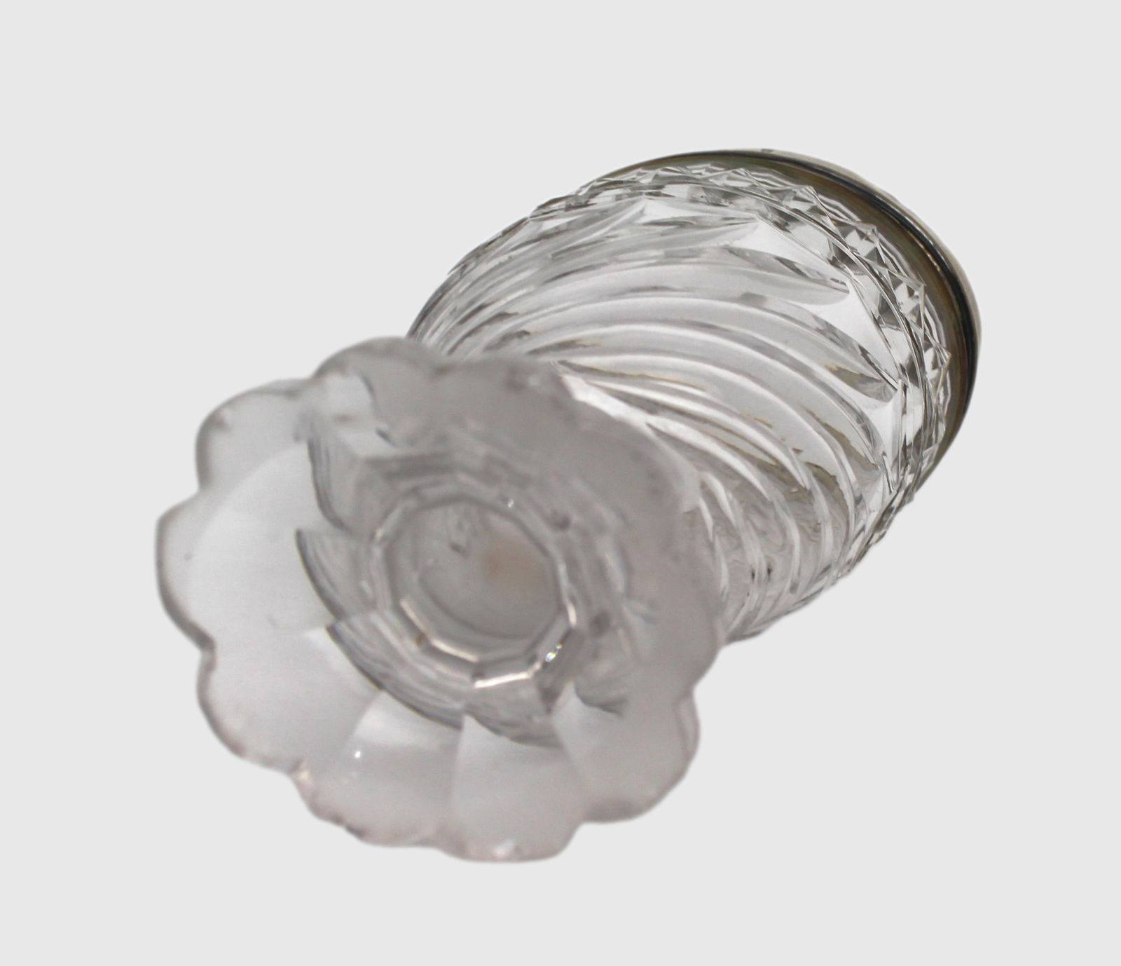 Antique Crystal & Silver Small Decorative Vase - 5