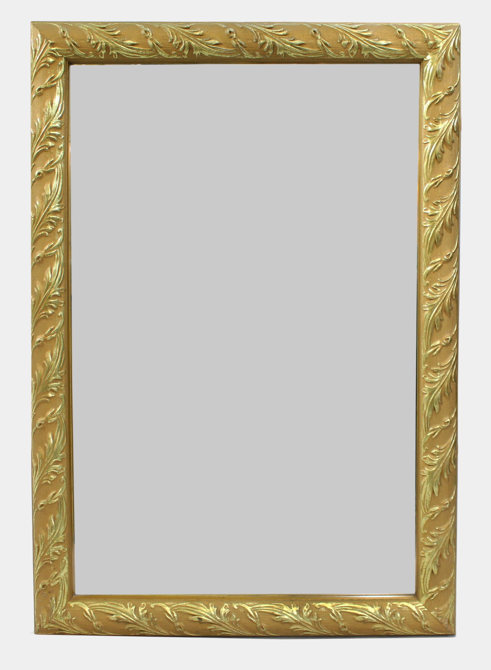 Gilt Leaf Framed Bevelled Glass Wall Mirror 52 x 75 cm (1 of 2)