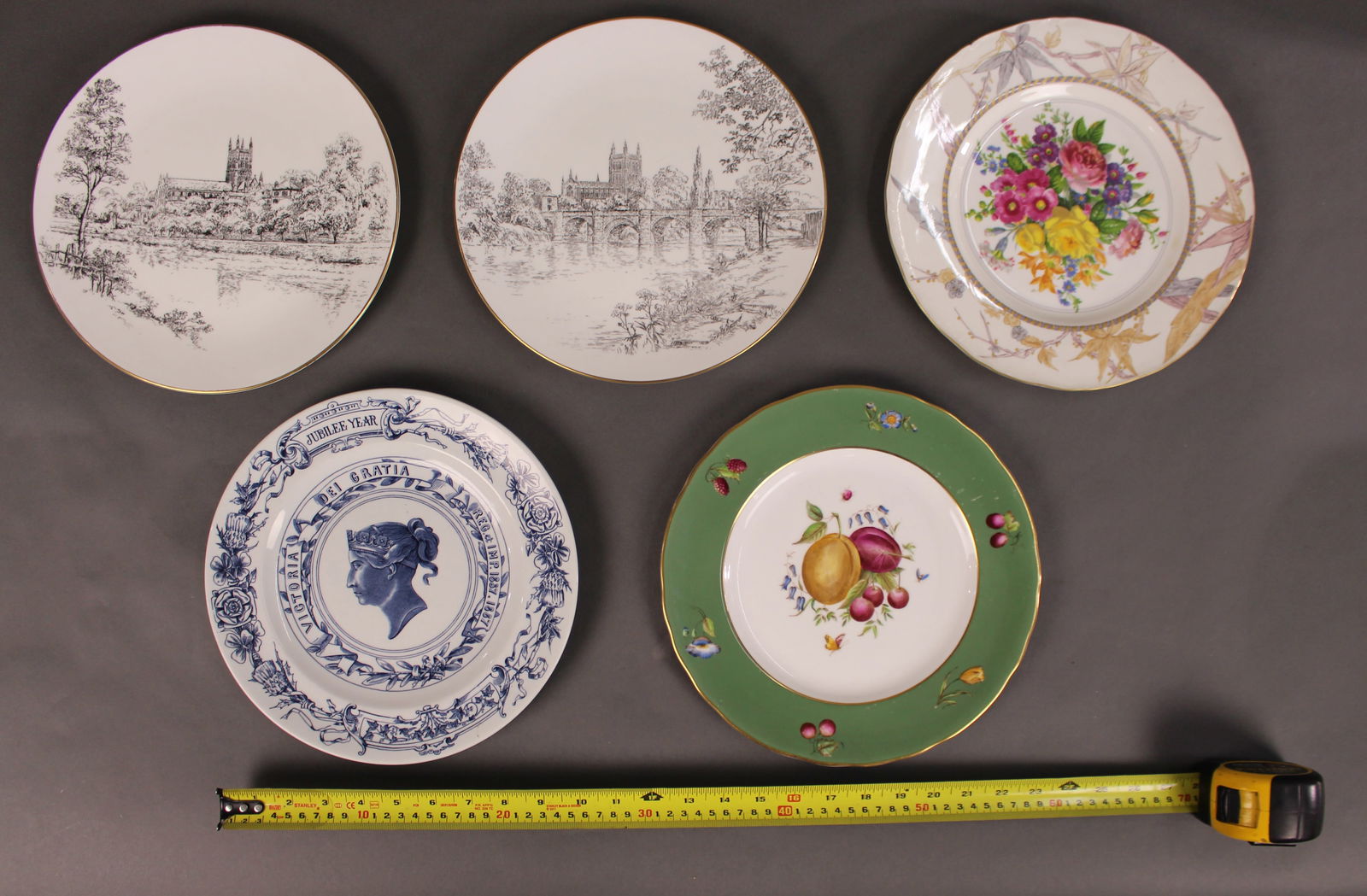 Collection of 5 Royal Worcester Cabinet Plates - 2