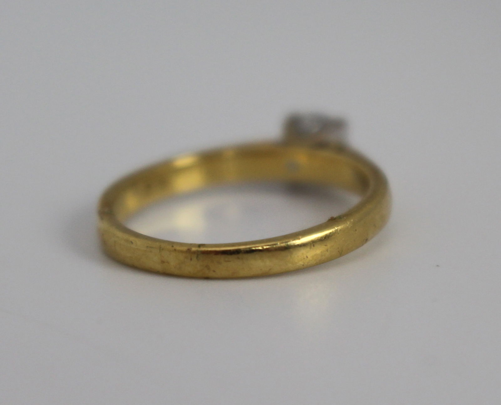 Diamond Solitaire Ring - 18ct Yellow Gold, 0.42ct Diamond - 3