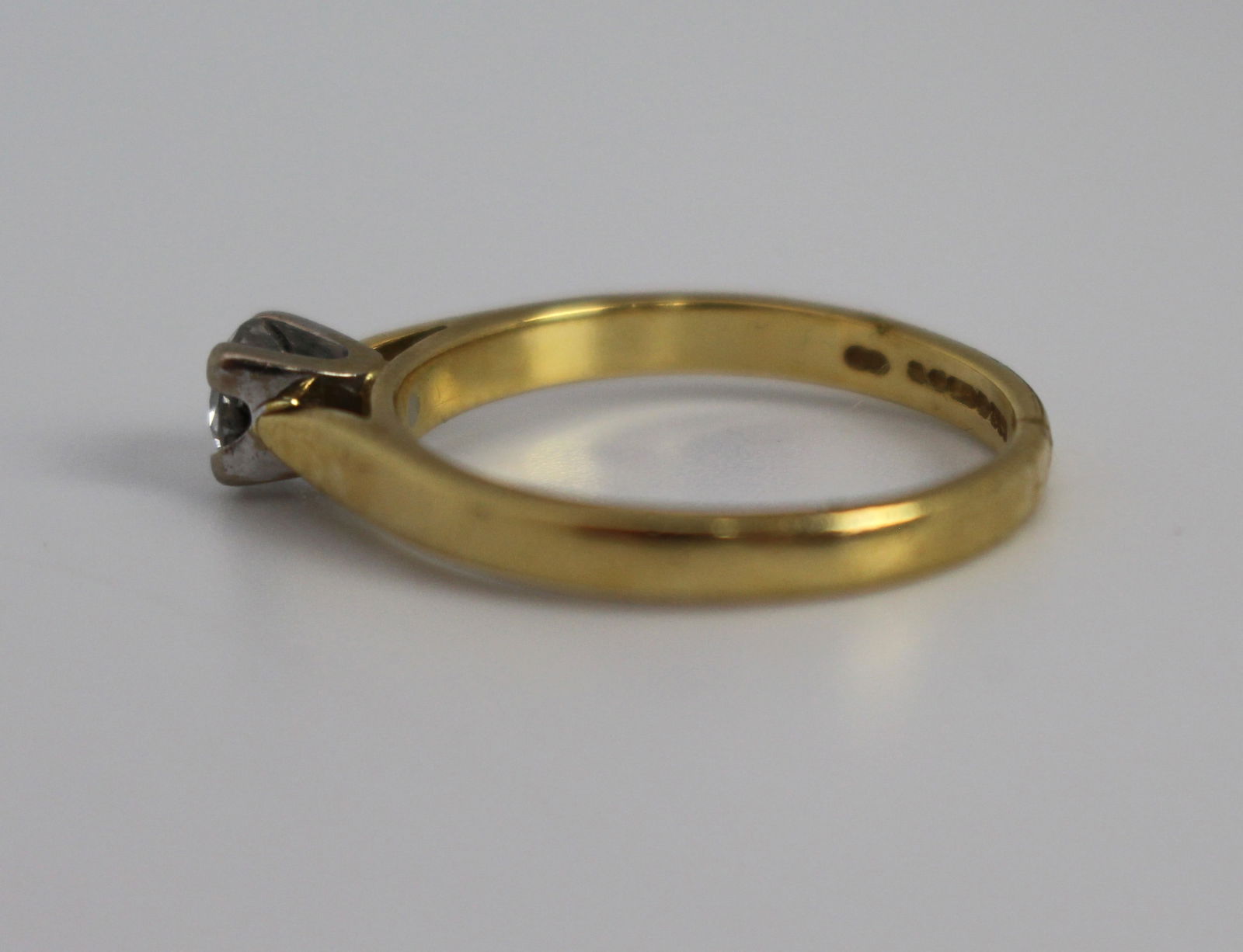 Diamond Solitaire Ring - 18ct Yellow Gold, 0.42ct Diamond - 4