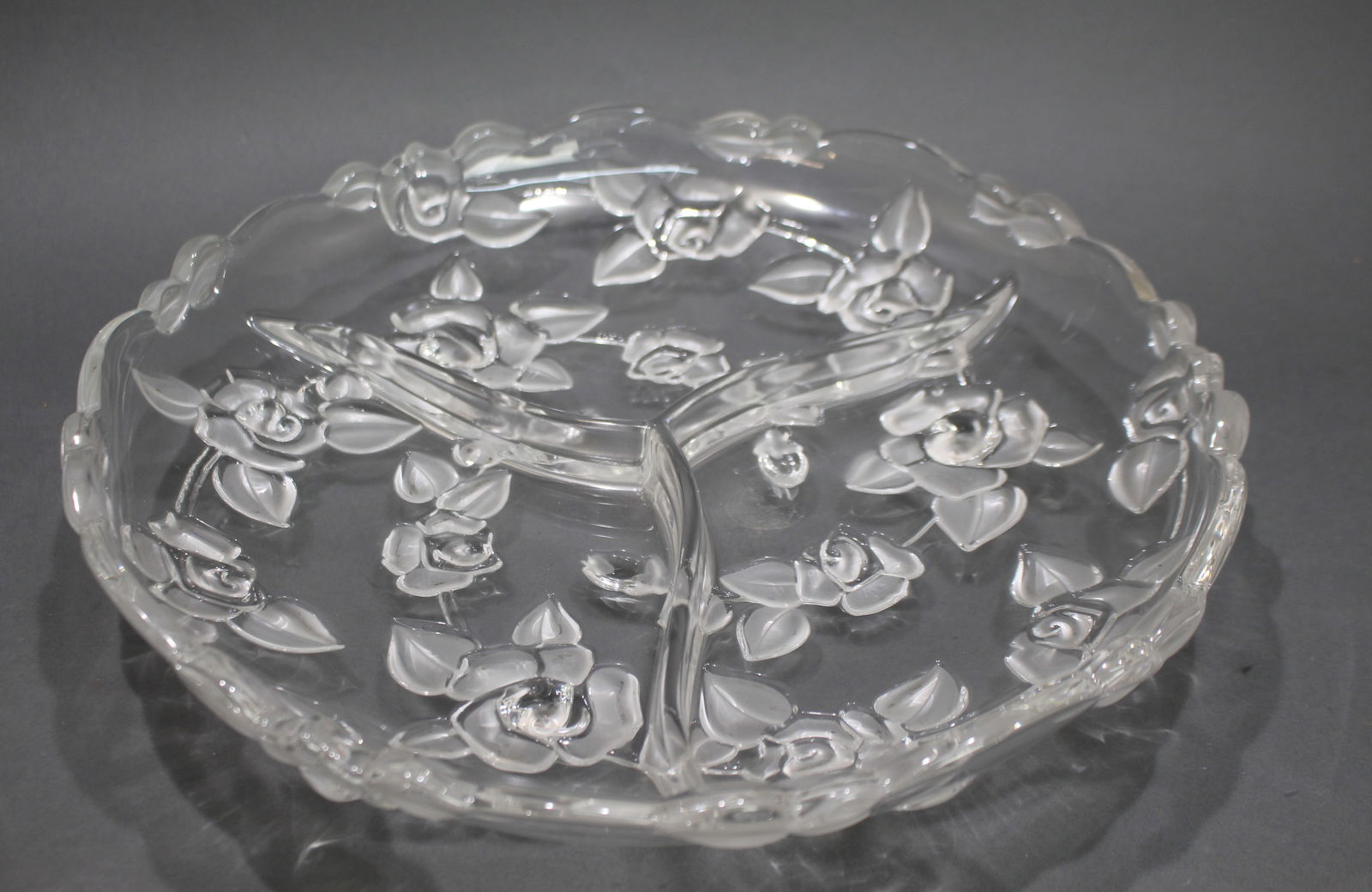 Large Crystal Vintage Italian Hors d'oeuvres Plate - 2