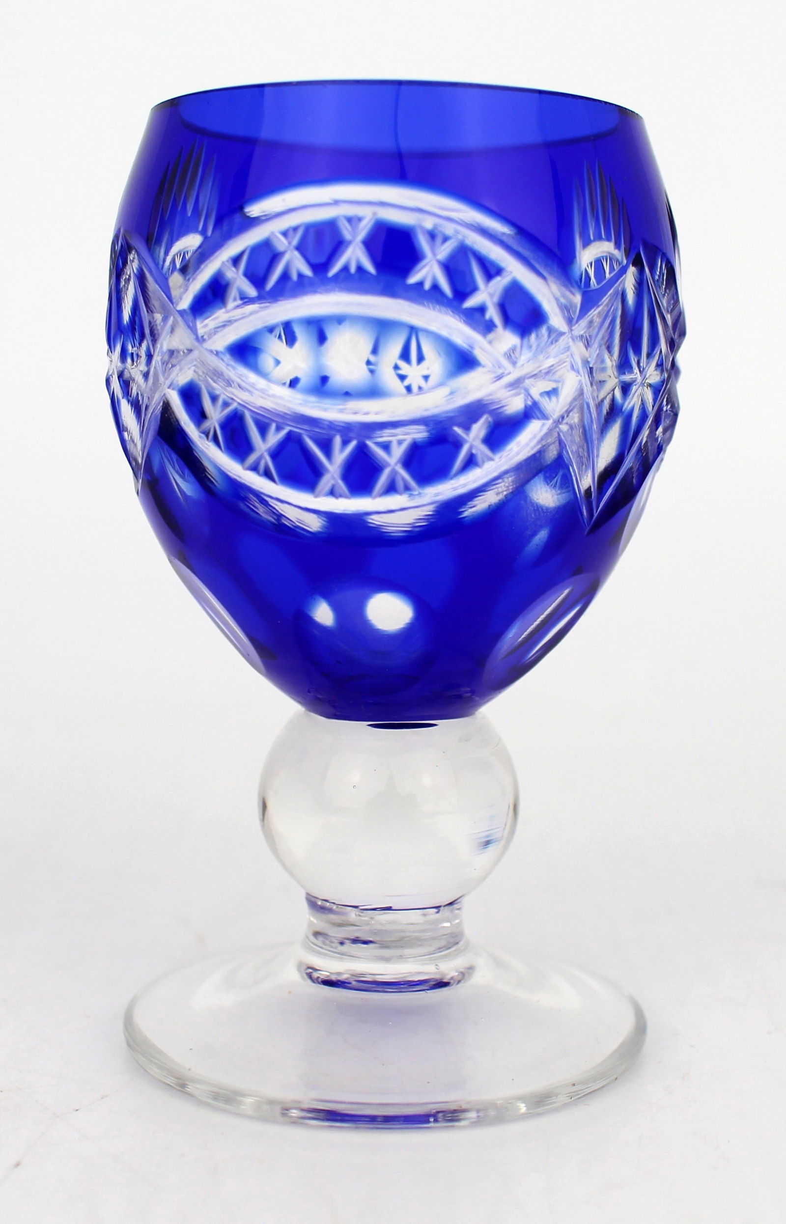 Antique Bohemian Cobalt Blue Overlay Cut Crystal Suite, 27 Pieces – Circa 1910 - 13