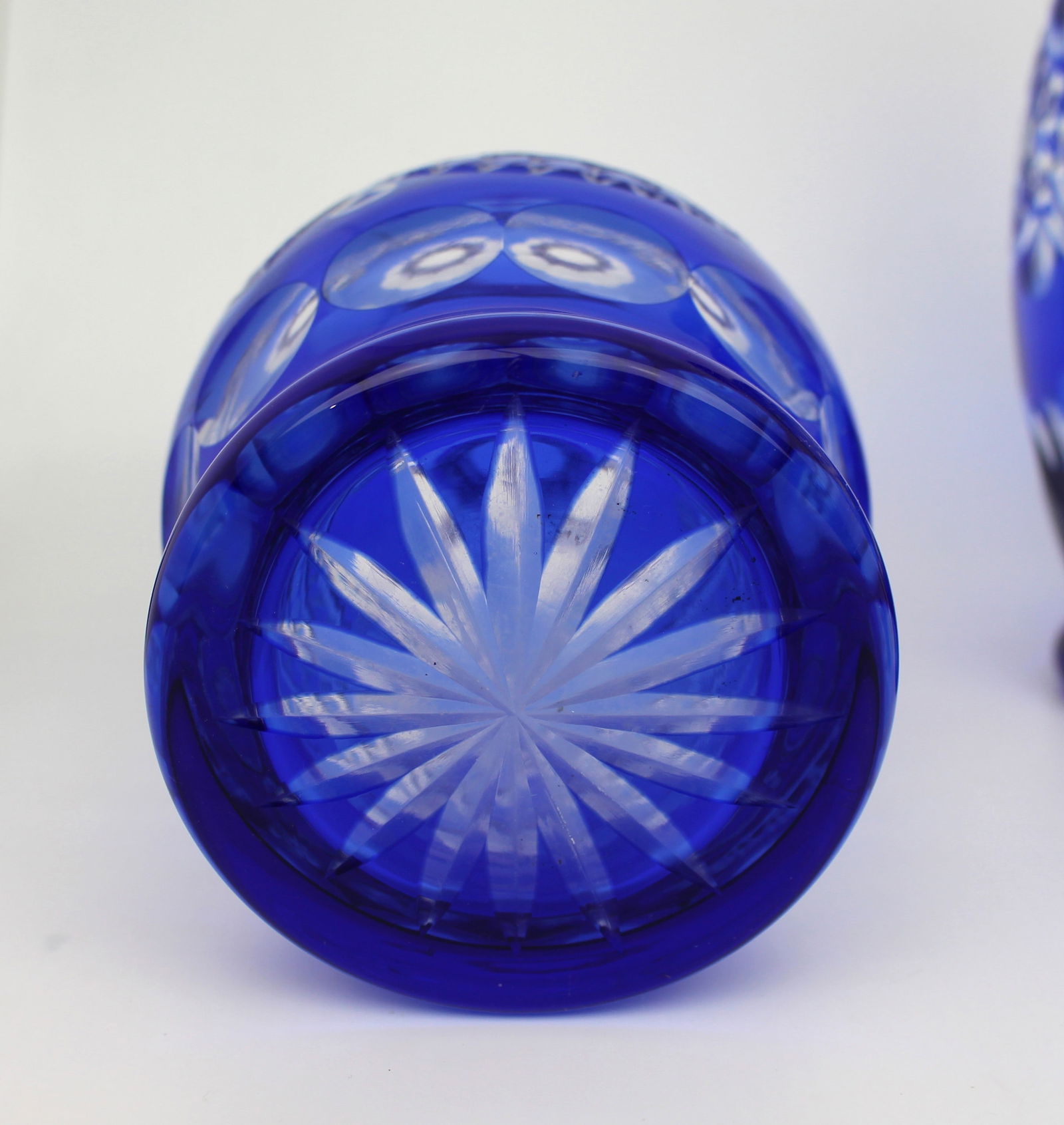 Antique Bohemian Cobalt Blue Overlay Cut Crystal Suite, 27 Pieces – Circa 1910 - 17