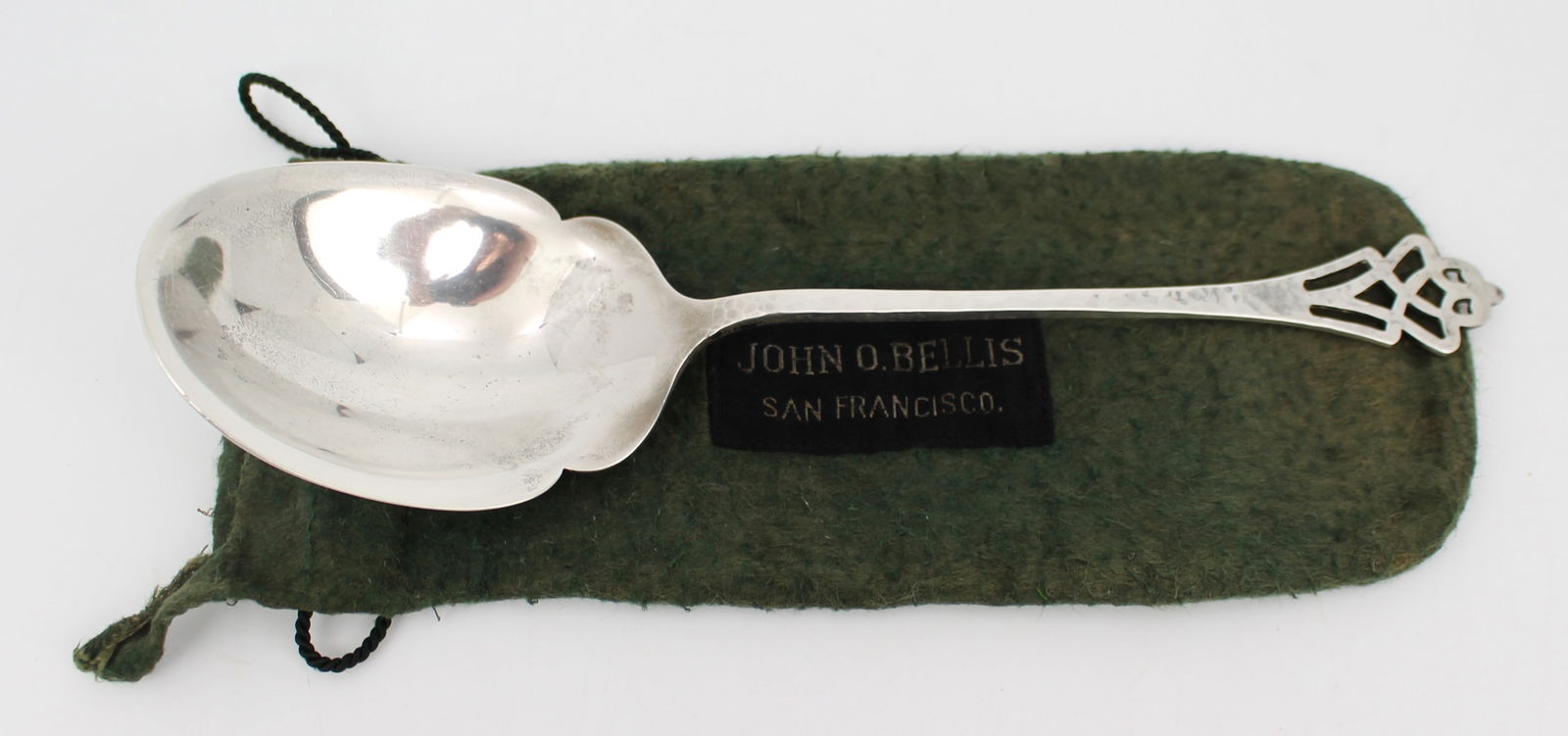 Arts & Crafts Sterling Silver Spoon – John O. Bellis, San Francisco c.1900–1920 - 6