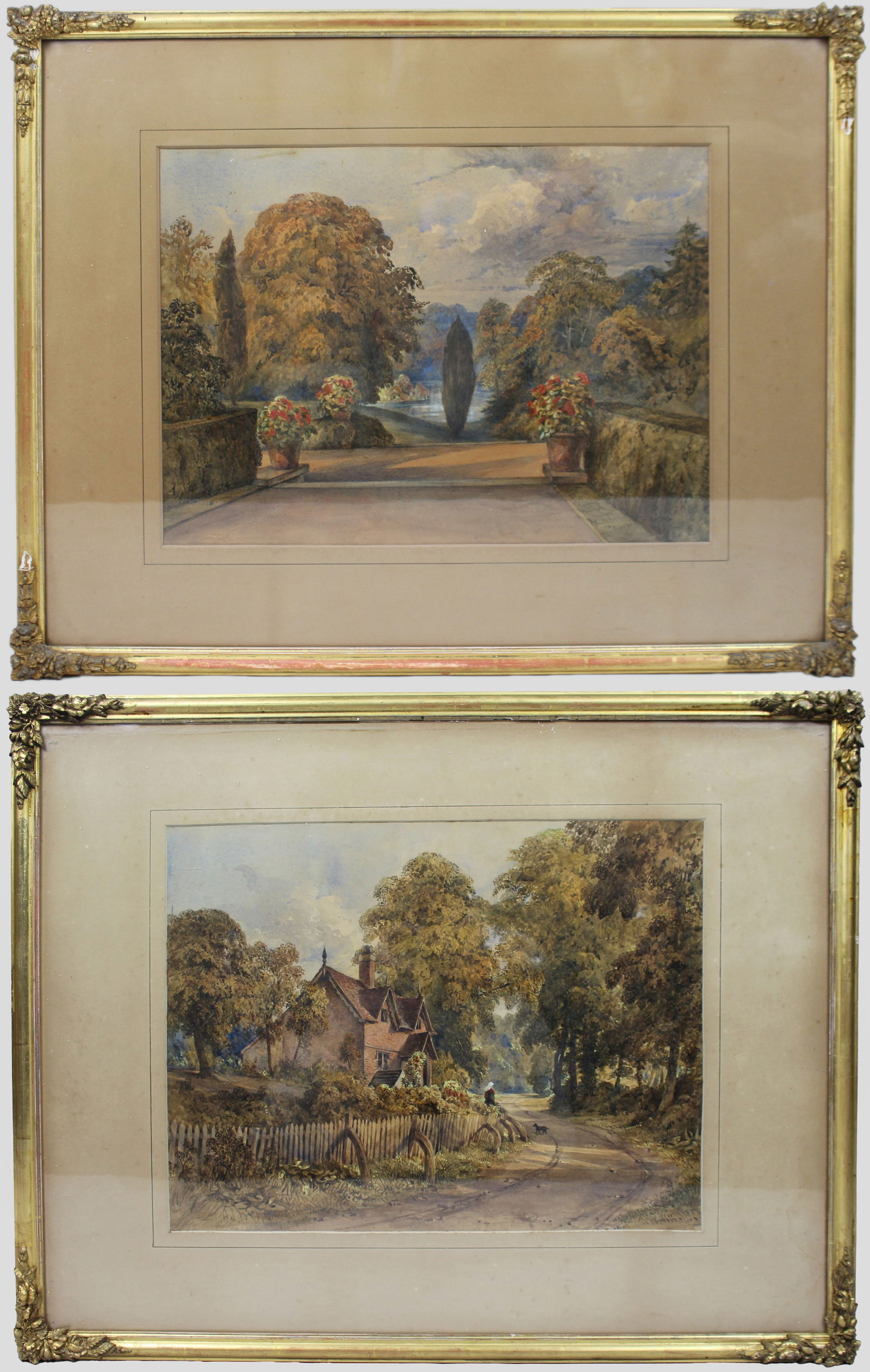Pair of Fine Victorian Watercolours – English Landscape Views: Title: Pair of Fine Victorian Watercolours – English Landscape Views Description: Pair of Fine Victorian Watercolours – English Landscape Views A finely painted pair of English