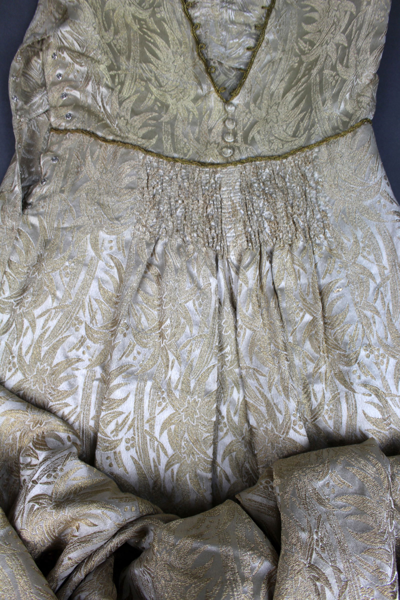 Edwardian Silk Brocade Dress - 7
