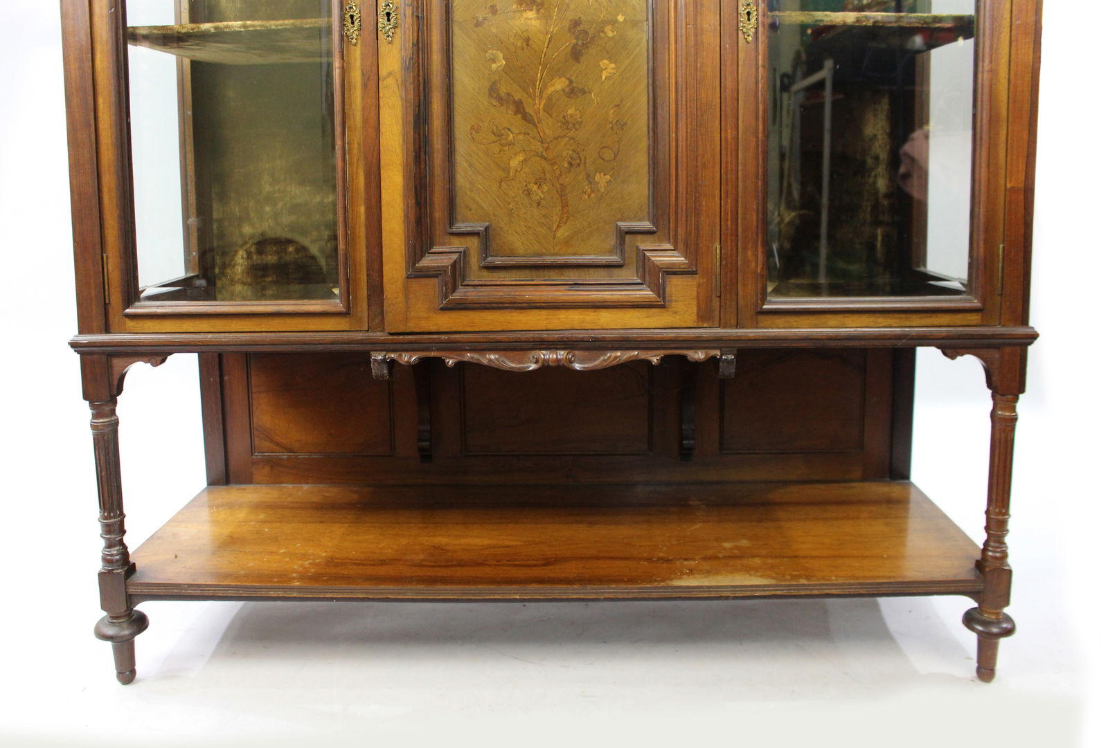 Late Victorian Inlaid Rosewood Display Cabinet - 5