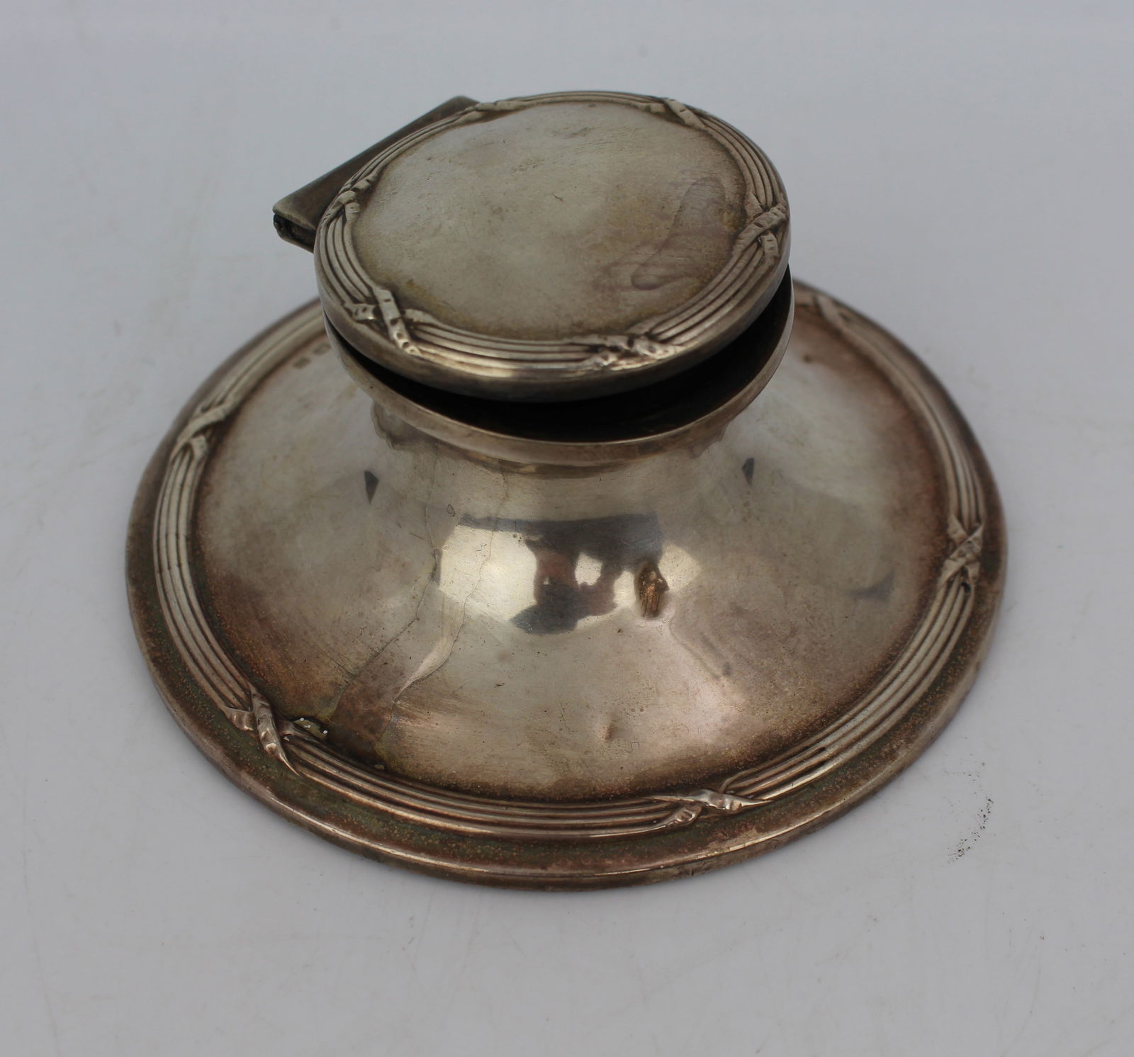 Solid Silver Antique Inkwell - 2