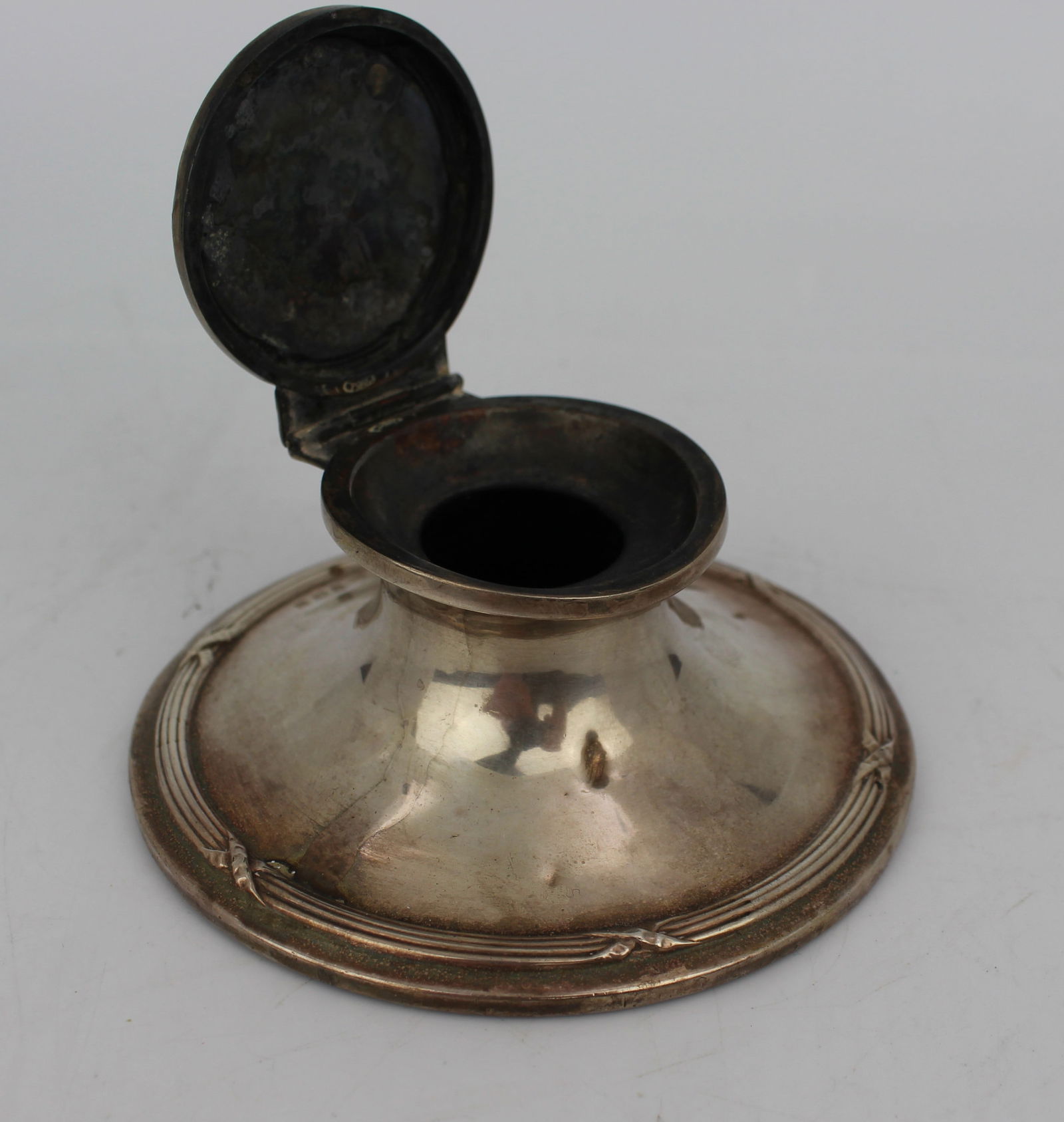 Solid Silver Antique Inkwell - 3