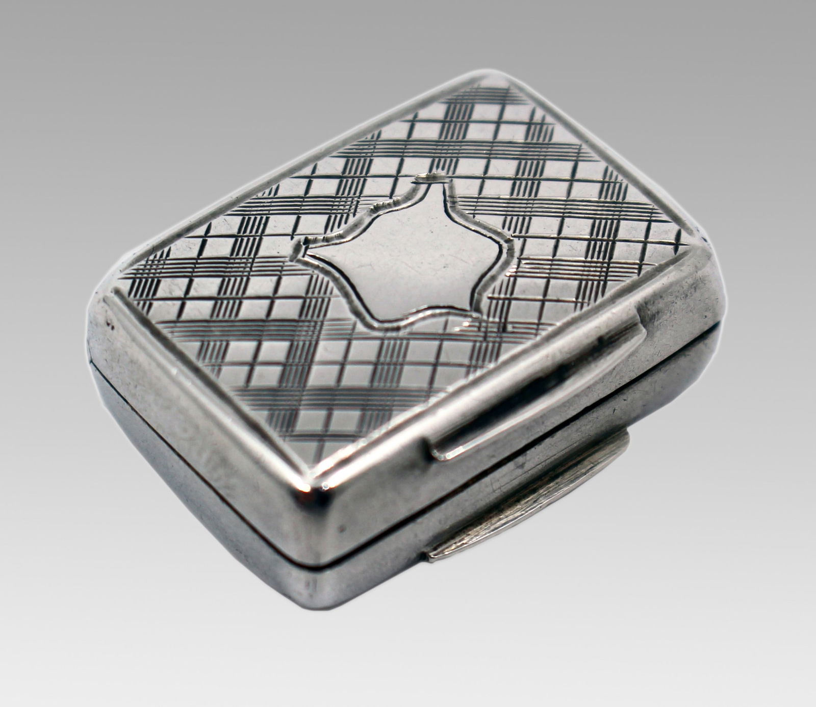 Early Victorian Solid Silver Vinaigrette by Francis Clark 1842 (1 of 7)