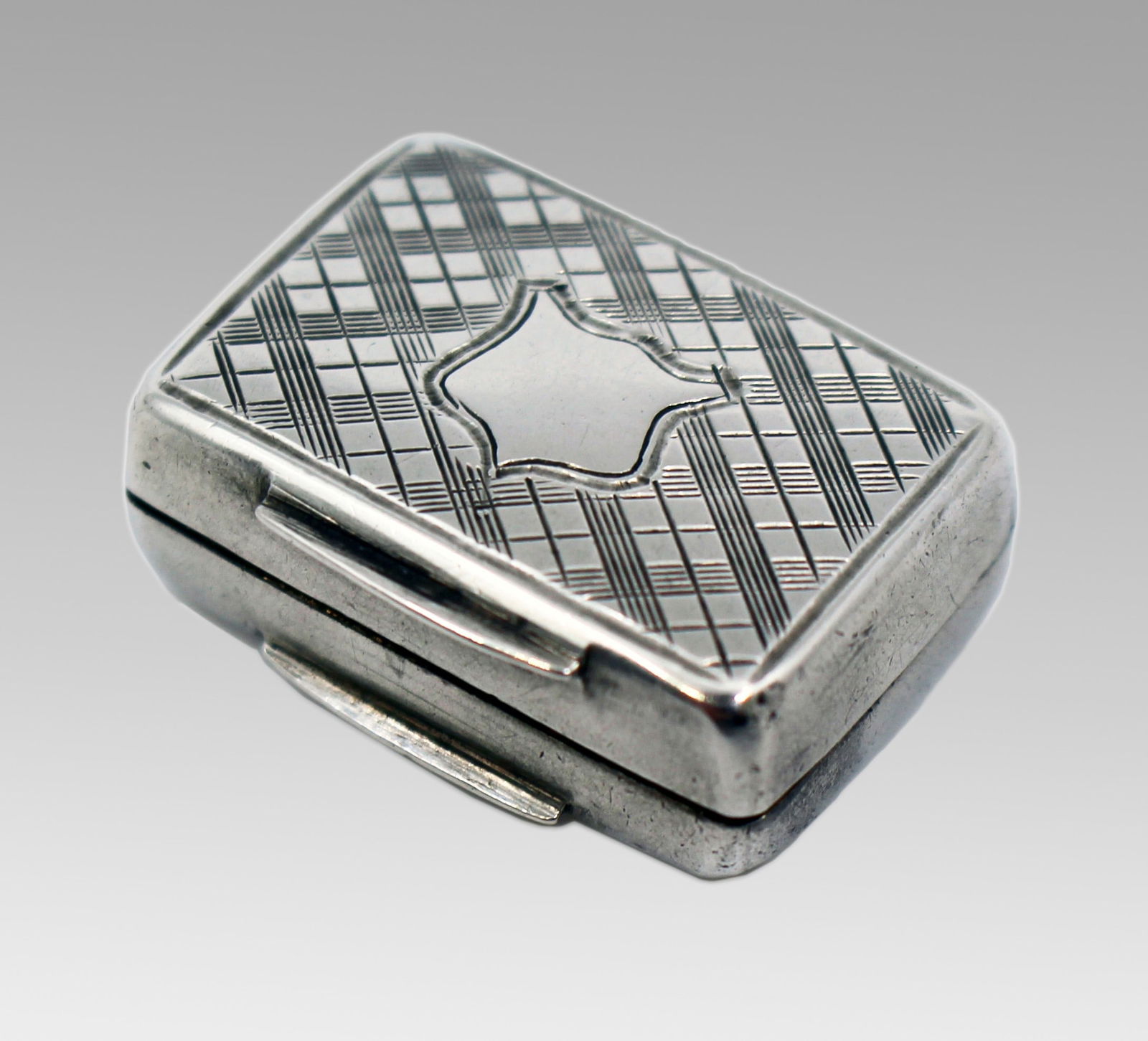 Early Victorian Solid Silver Vinaigrette by Francis Clark 1842 - 2