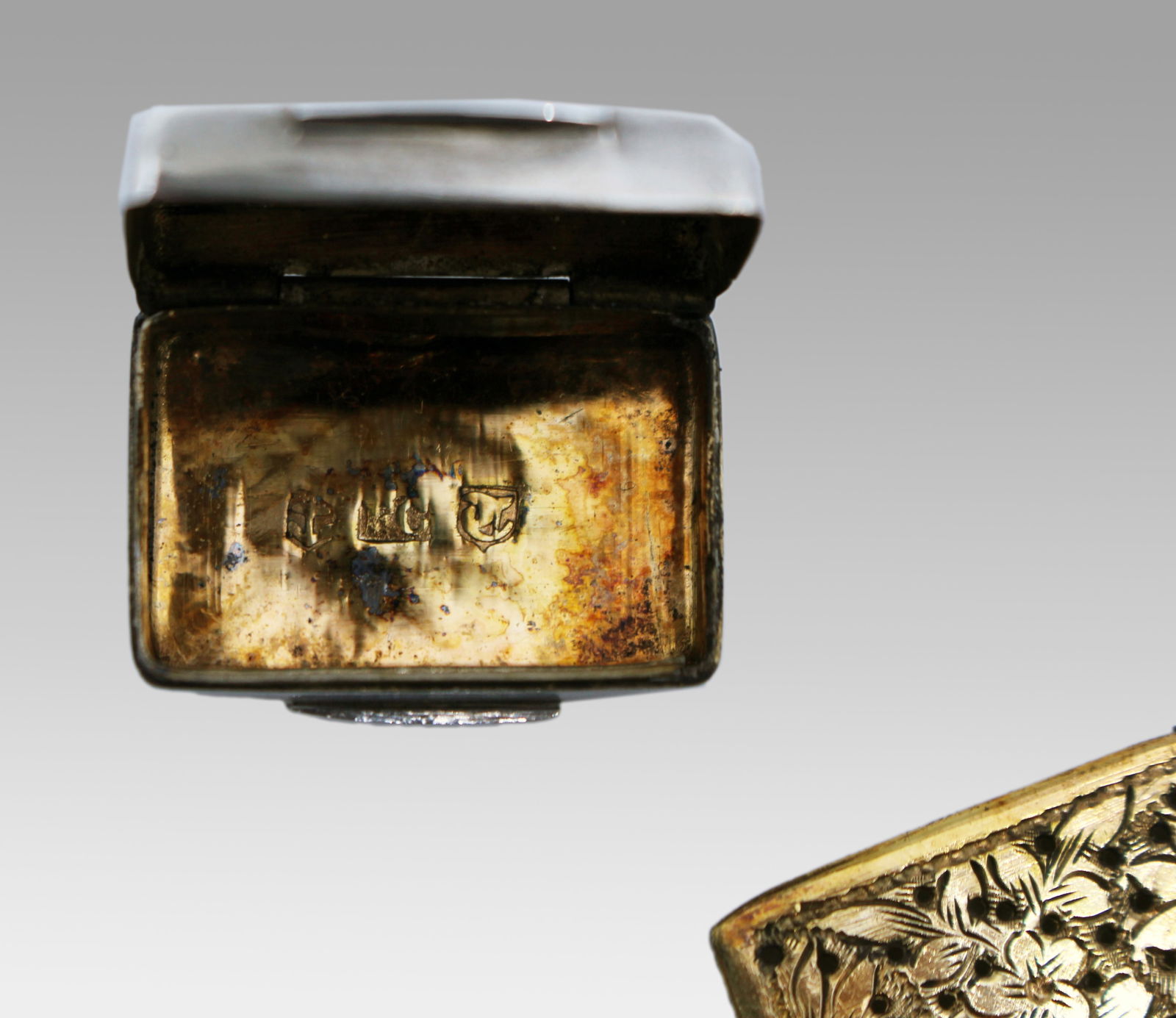 Early Victorian Solid Silver Vinaigrette by Francis Clark 1842 - 5