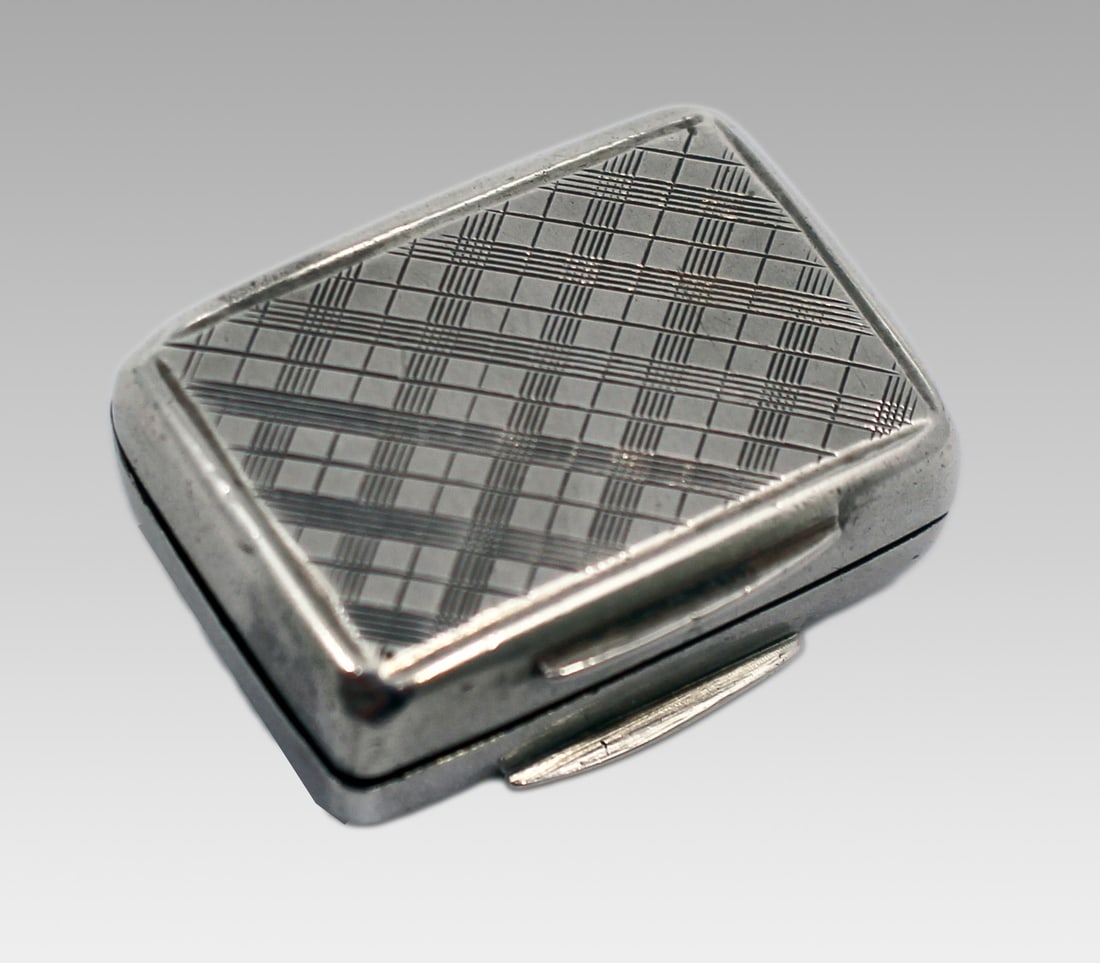 Early Victorian Solid Silver Vinaigrette by Francis Clark 1842 - 7