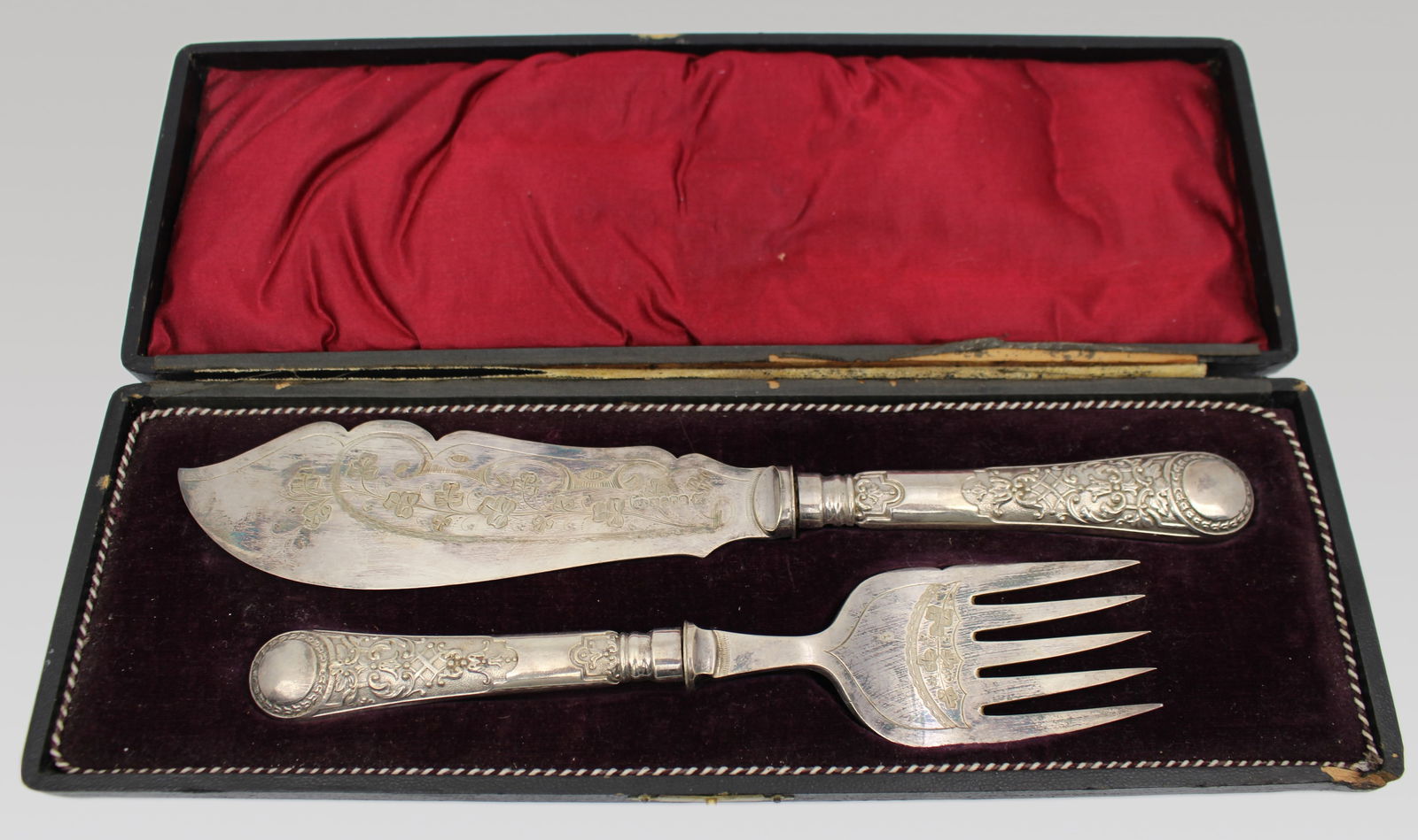 Victorian Silver-Plated Fish Knife & Fork Set c.1880 (1 of 3)