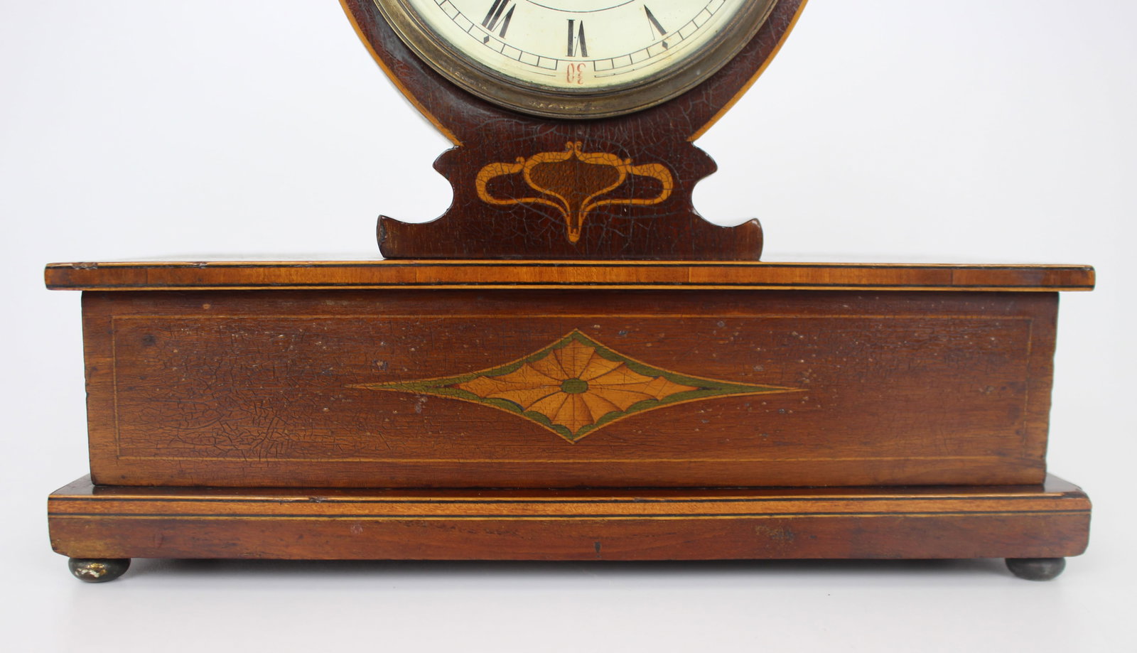 Elegant Inlaid Mahogany Mantel Clock by Wray, Son & Perry c.1900 - 14