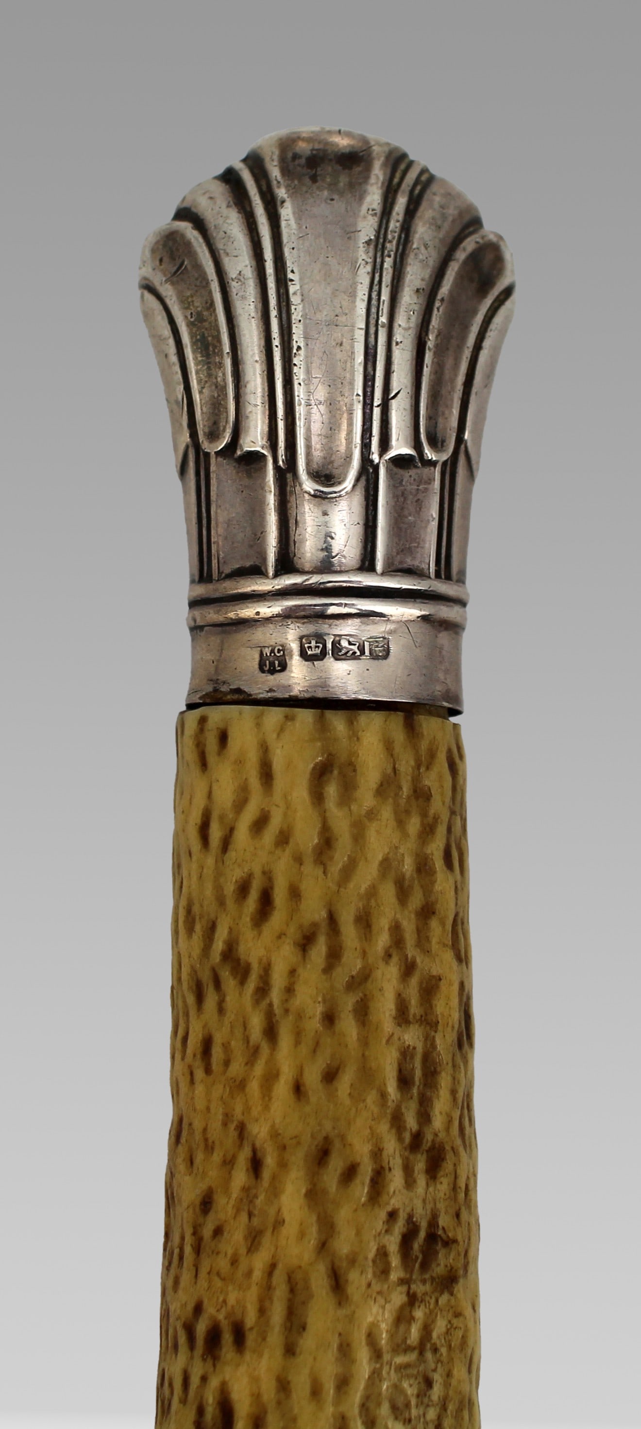 Edwardian Solid Silver and Bone Handled Bread Fork, Sheffield, 1907 - 4