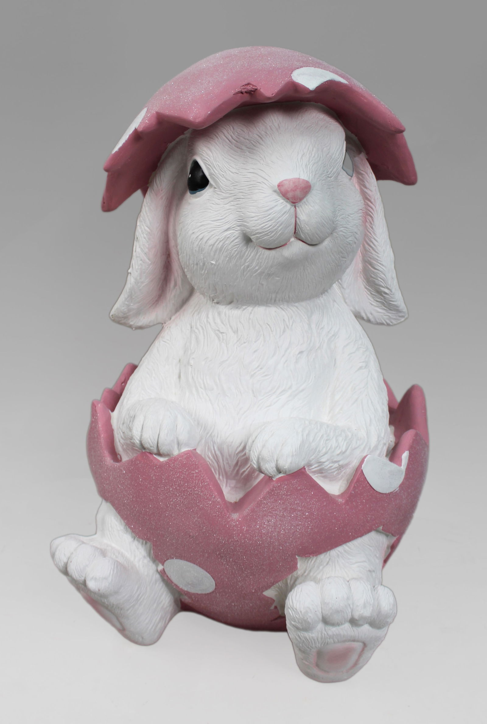 Hand Painted Decorative Easter Bunny Pink Egg (1 of 3)