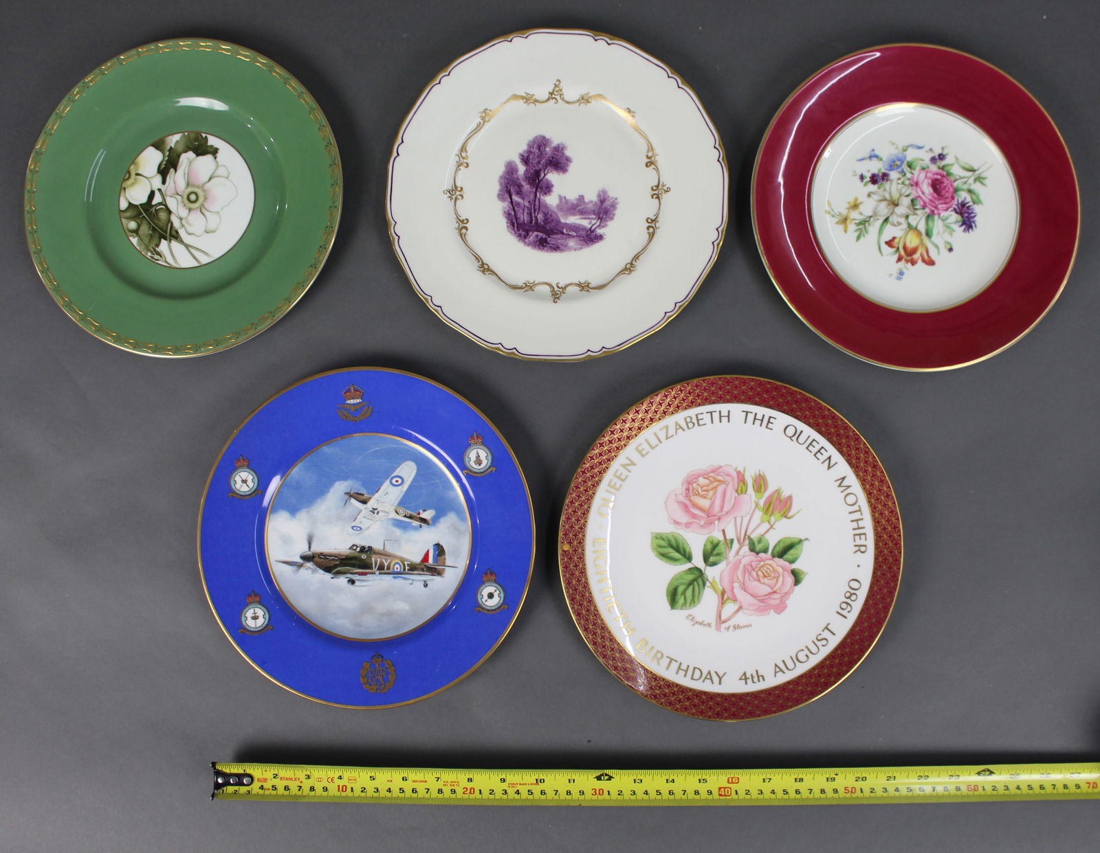 Collection of 5 Royal Worcester Cabinet Plates - 2
