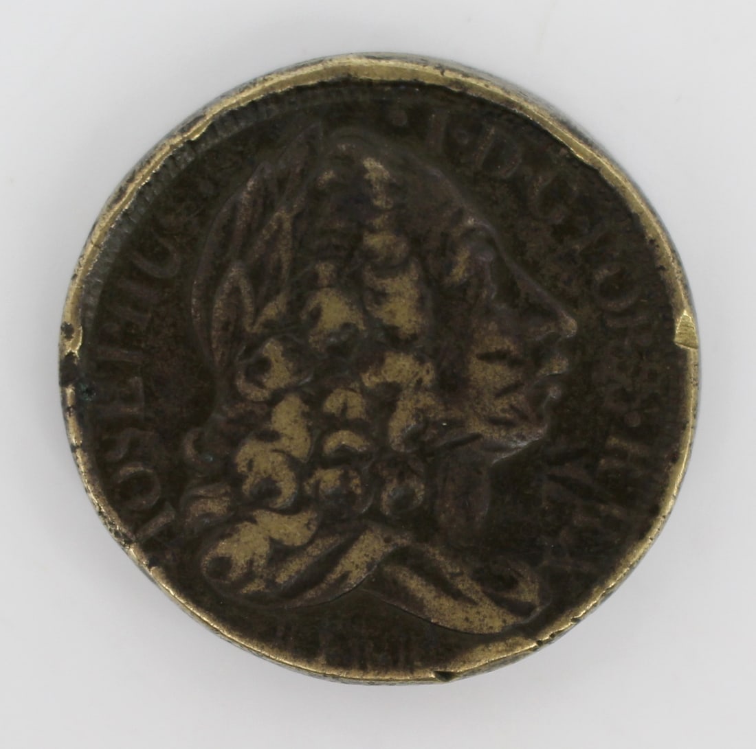 Antique Brass Gaming Token – ""Iosephus"" Three Pound Twelve (1 of 3)