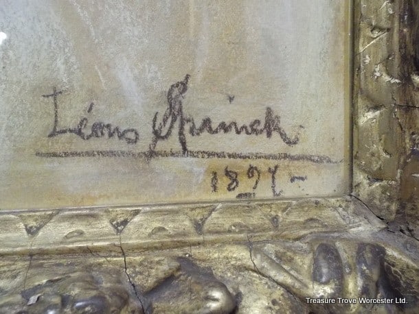 Antique 1897 Pastel Portrait of a Child by Léon Spinick - 10