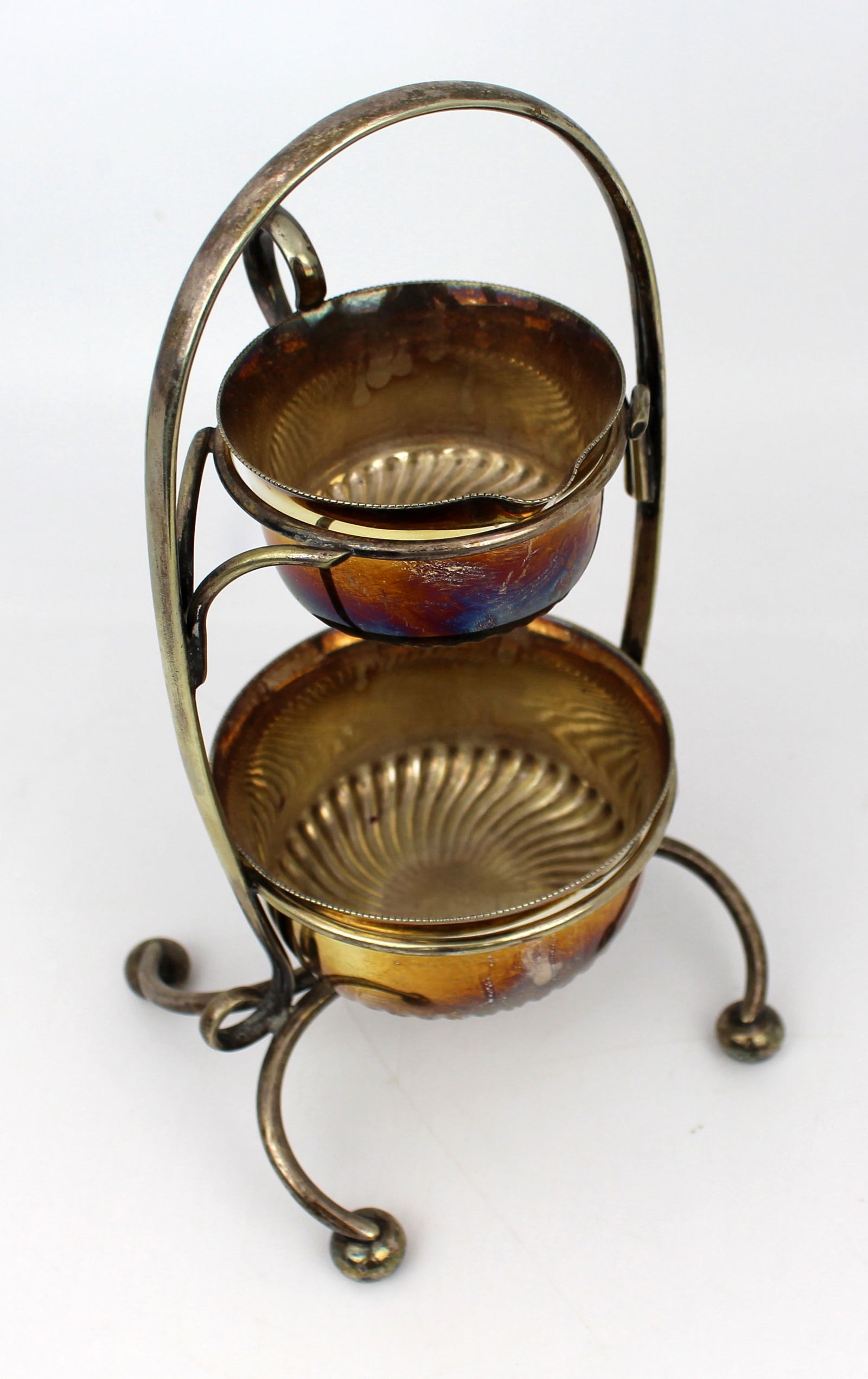 Victorian Silver-Plated Double Salt or Condiment Stand English, Late 19th Century - 4