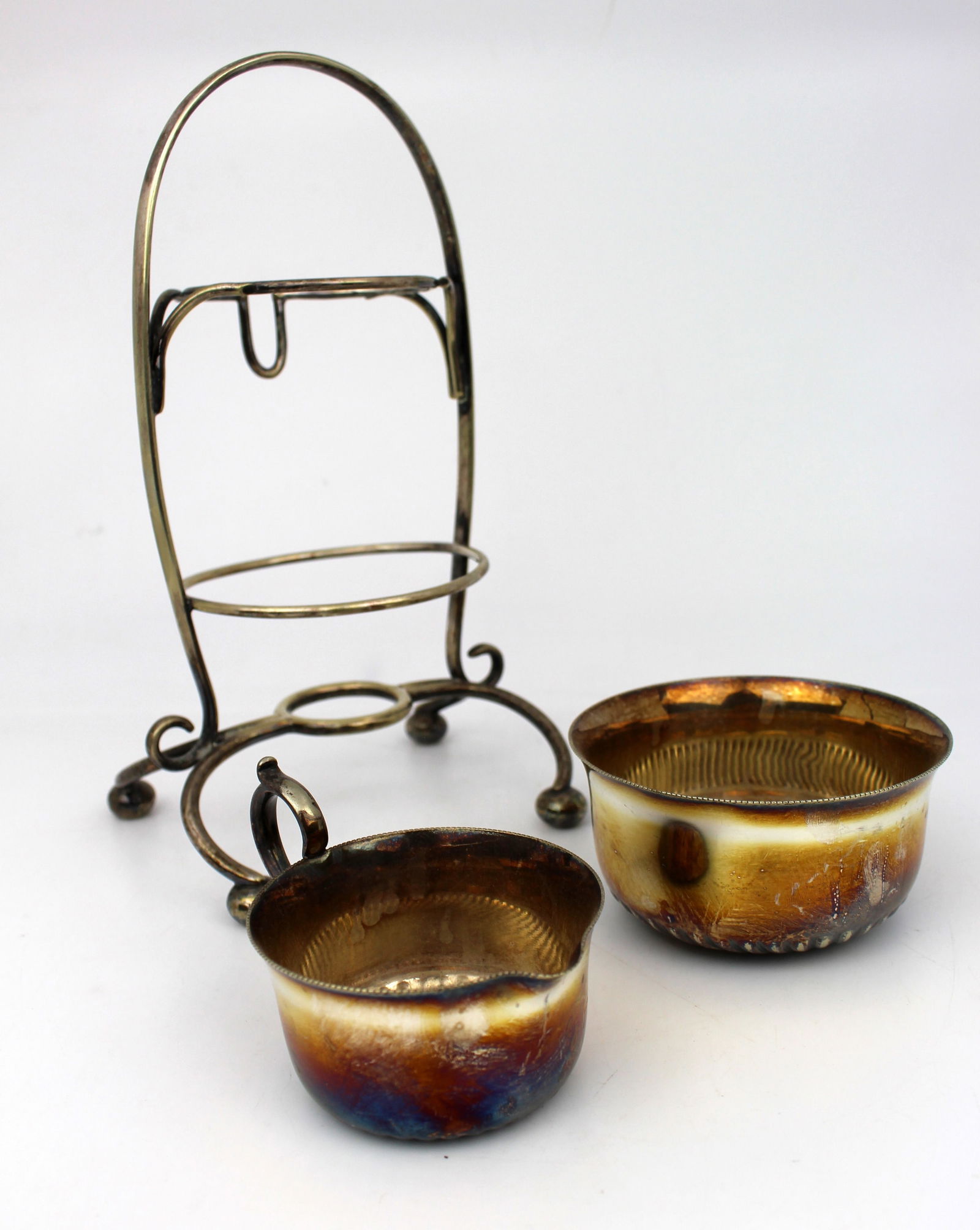 Victorian Silver-Plated Double Salt or Condiment Stand English, Late 19th Century - 5