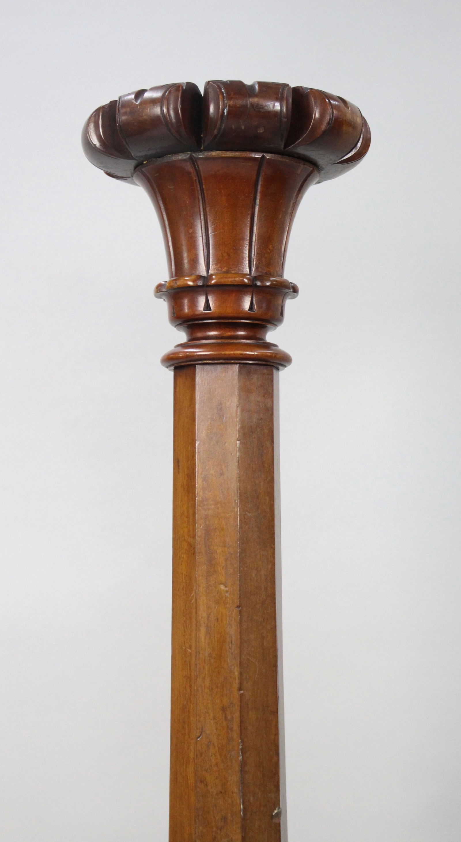 Pair of Early Victorian Carved Mahogany Pedestals - 4