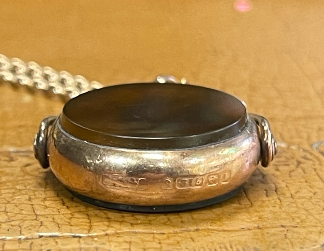 Edwardian 9ct Rose Gold Swivel Fob Pendant Necklace - 8