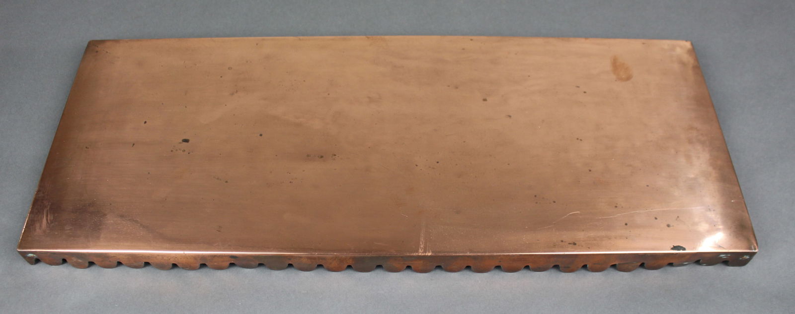 Georgian Copper Hearth Plate with Scalloped Edge, c.1800 (1 of 4)