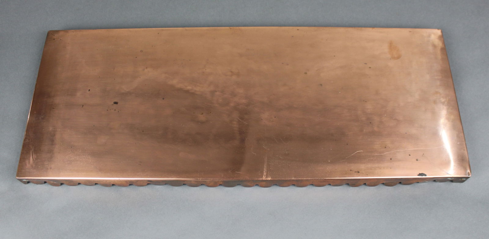 Georgian Copper Hearth Plate with Scalloped Edge, c.1800 - 2