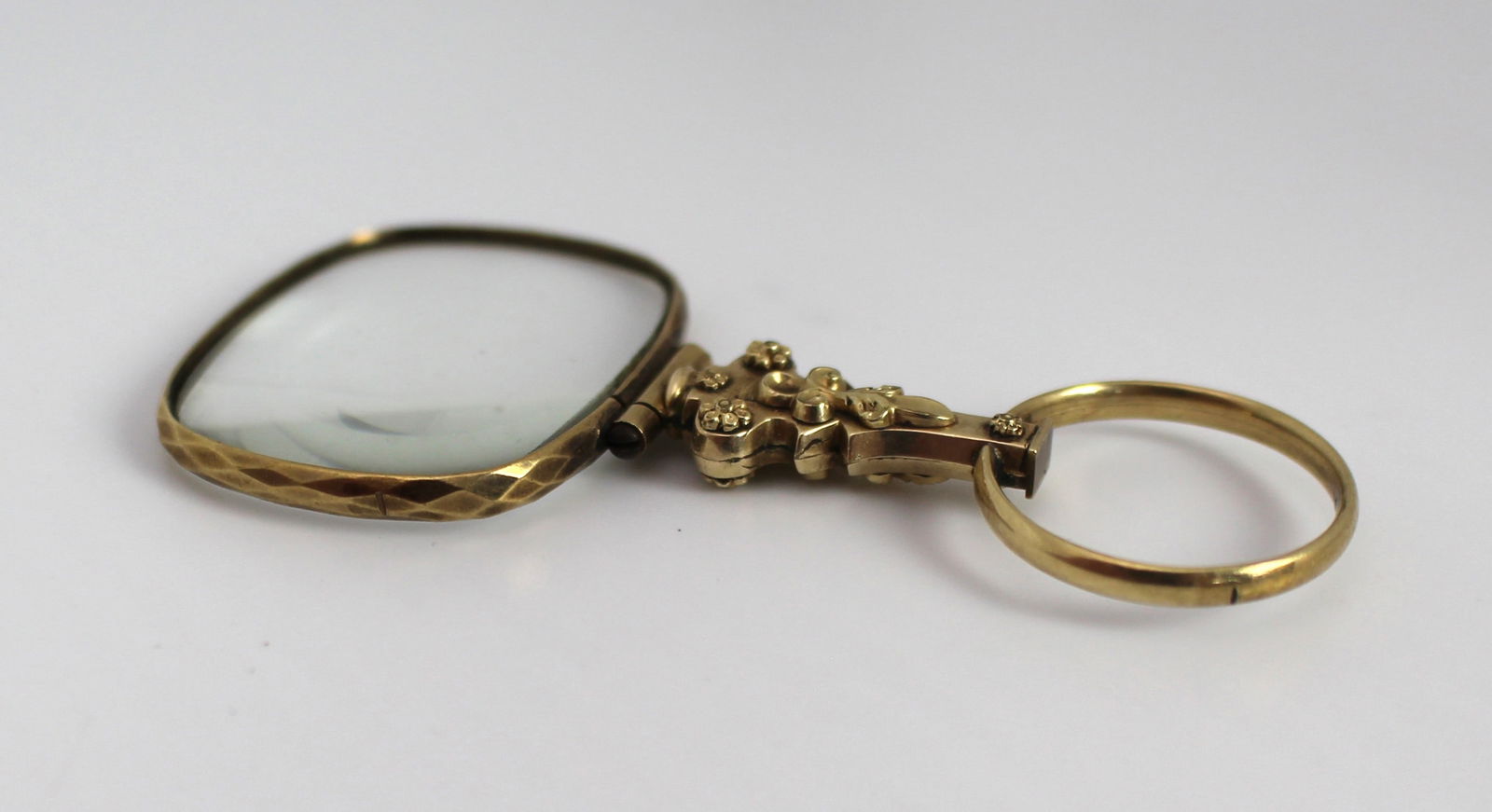 Antique French 18ct Gold Lorgnette Magnifying Glass - 2