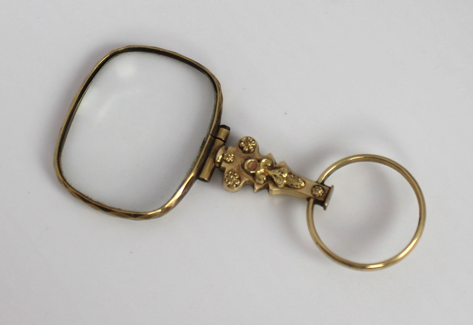 Antique French 18ct Gold Lorgnette Magnifying Glass - 3