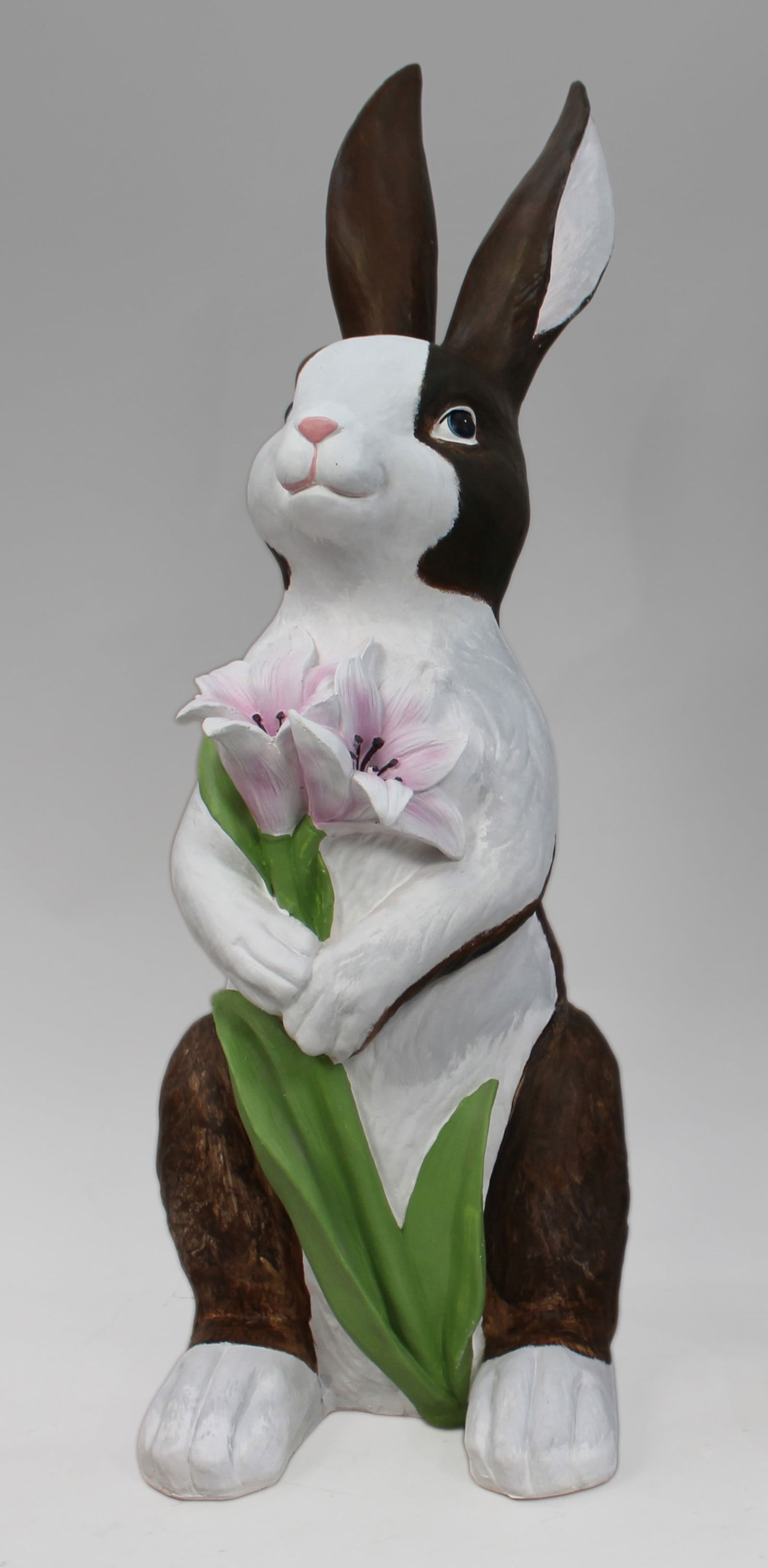 Hand Painted Brown Easter Bunny Statue (1 of 4)